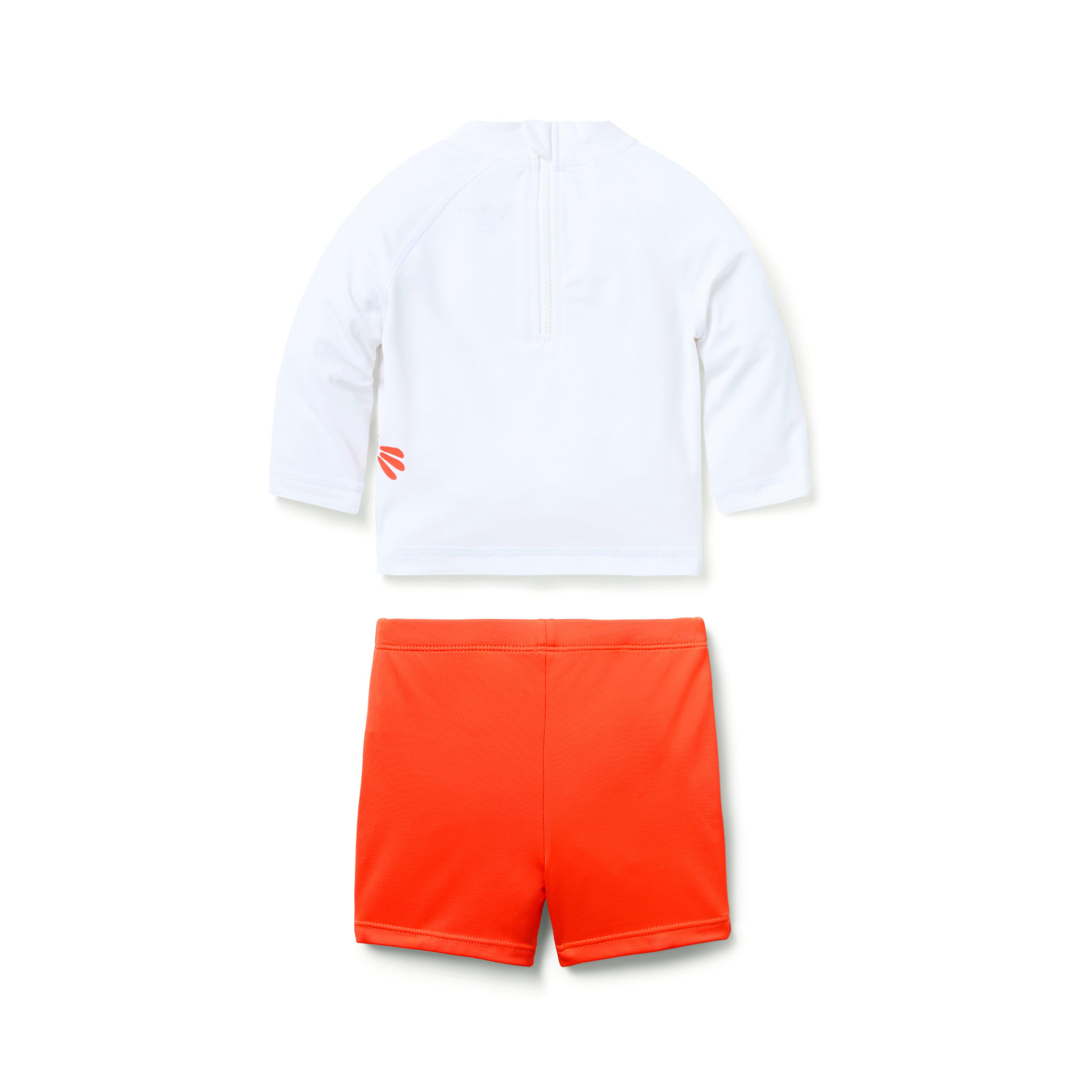 Baby Recycled Lobster Rash Guard 2-Piece Swimsuit image number 1