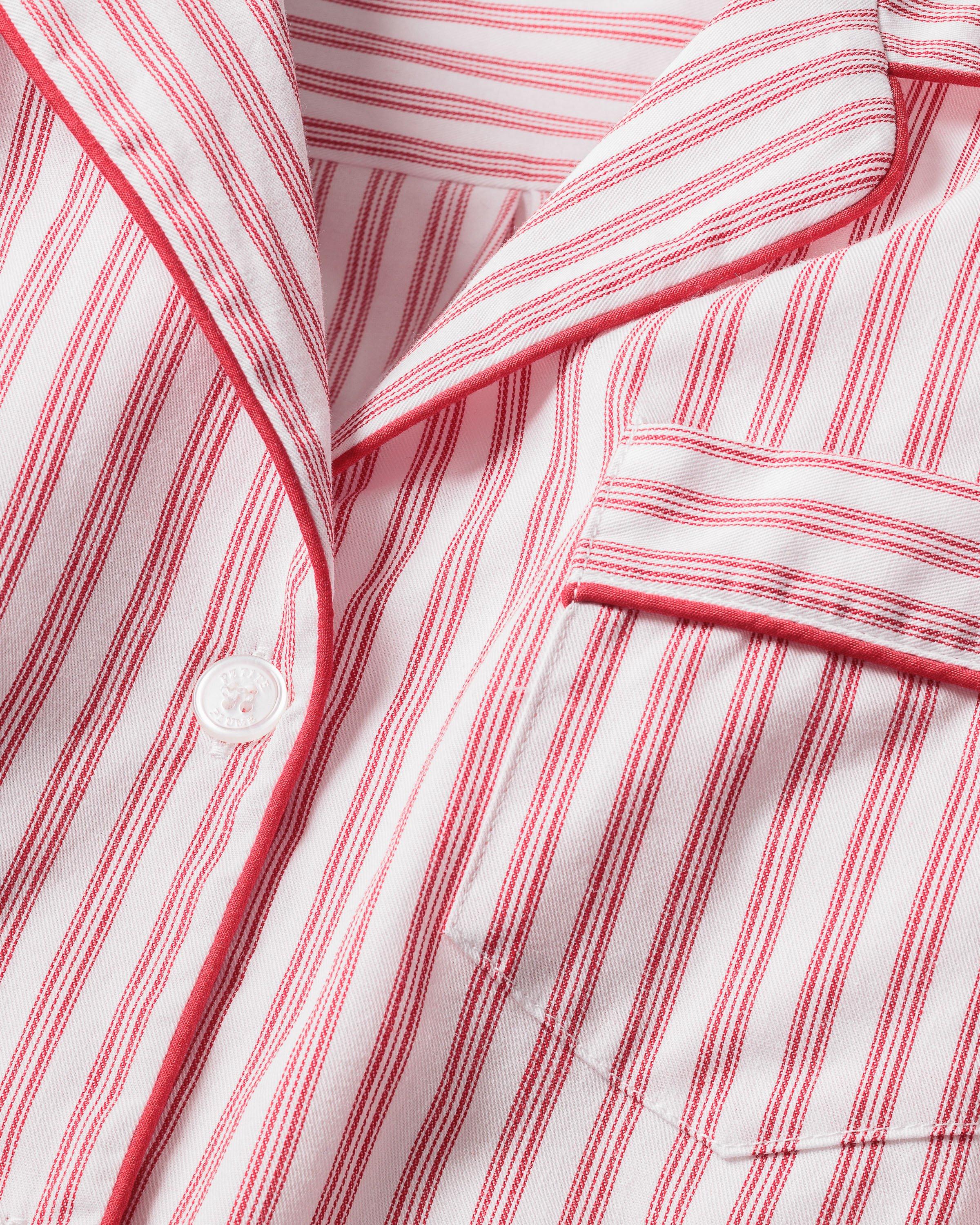 Petite Plume Ticking Pajama Set image number 1