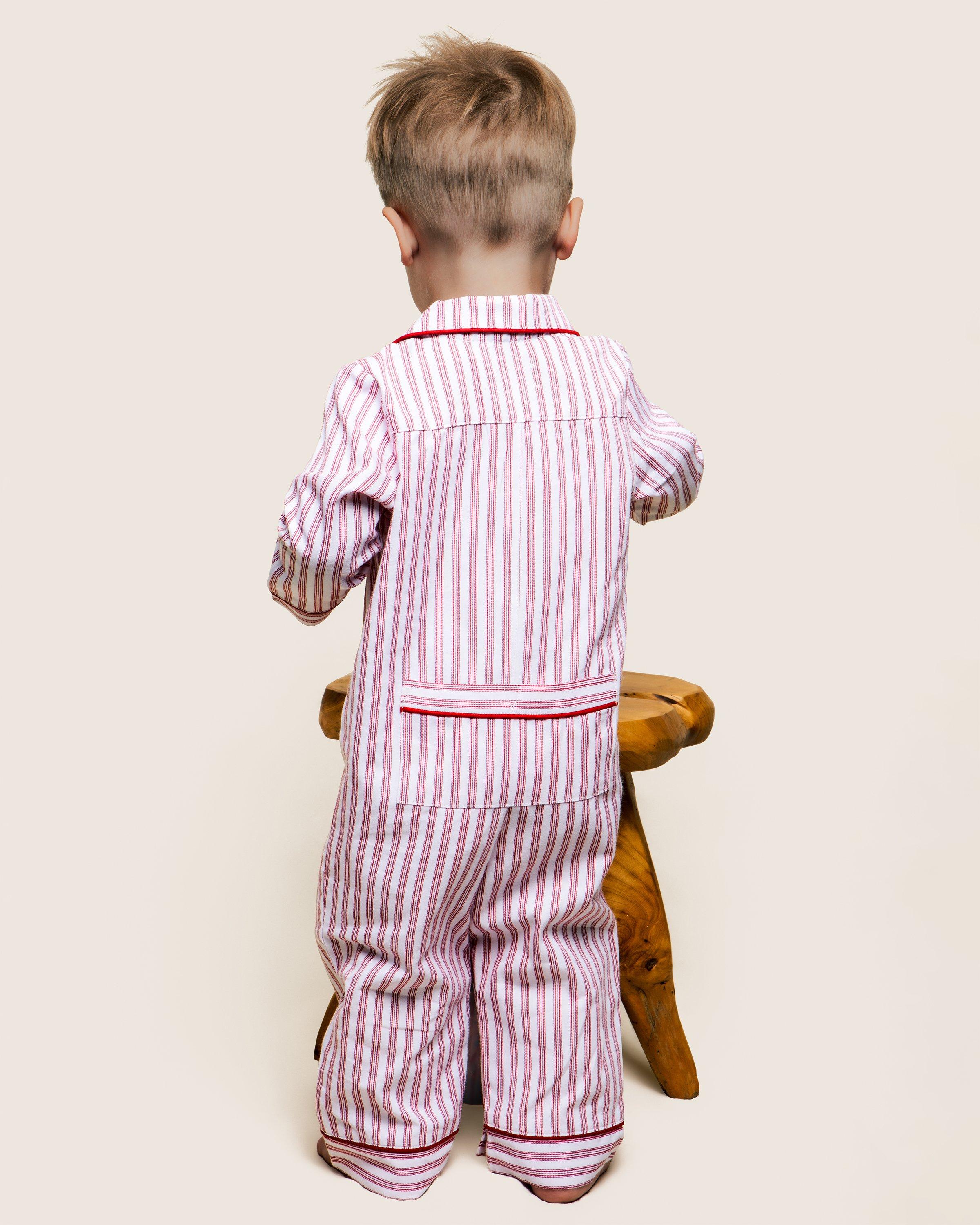 Petite Plume Baby Ticking Romper image number 3