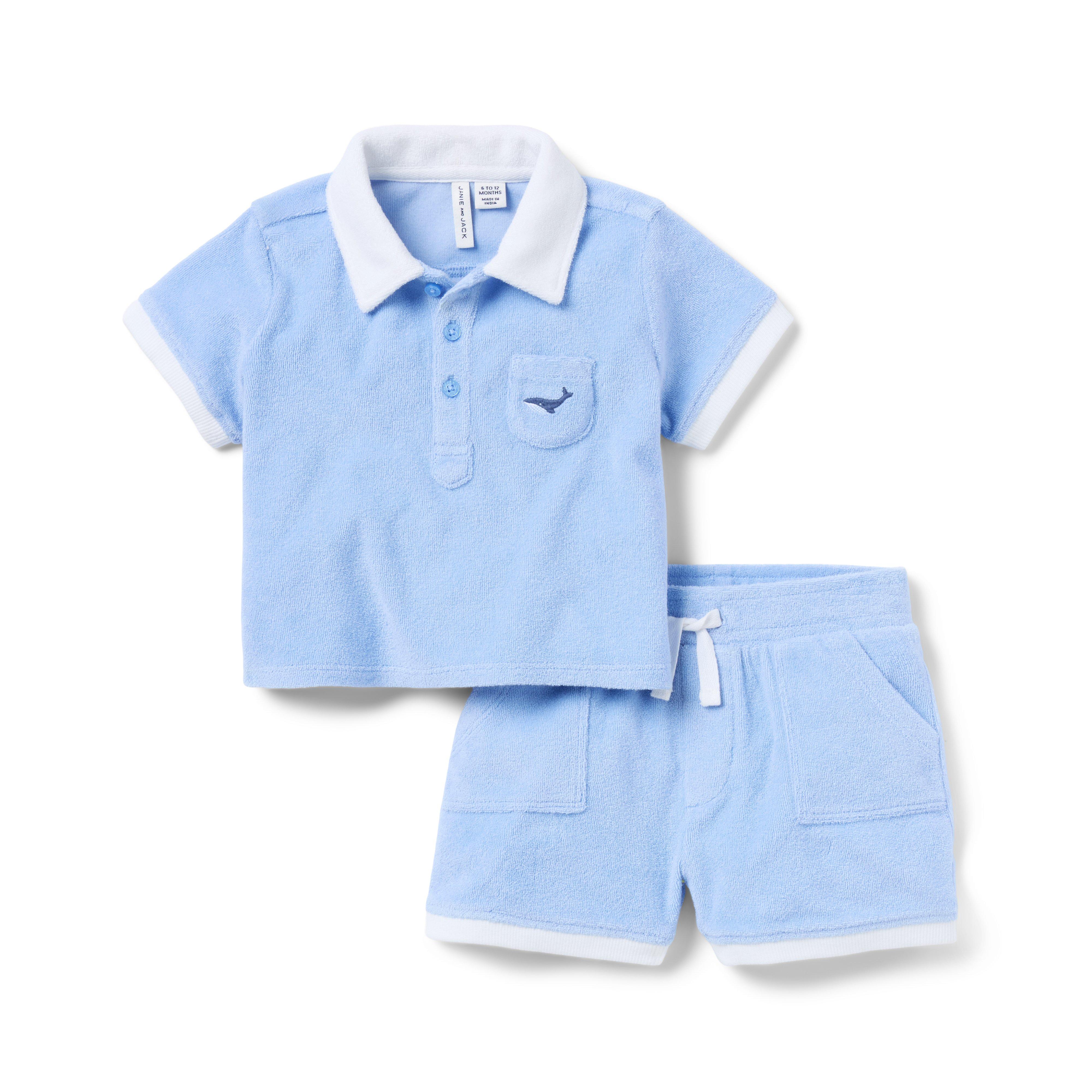 Baby Whale Terry Matching Set