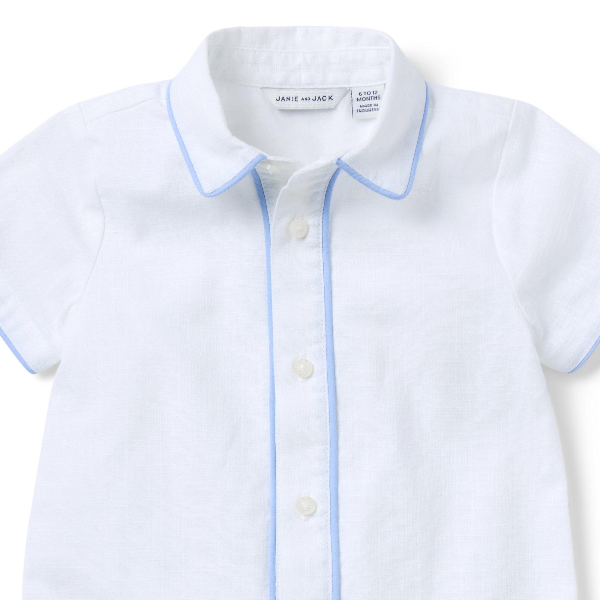 Baby Piped Collar Romper image number 2
