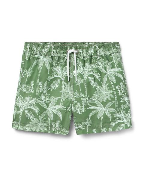 Recycled Palm Swim Trunk - Coastline Green Palm