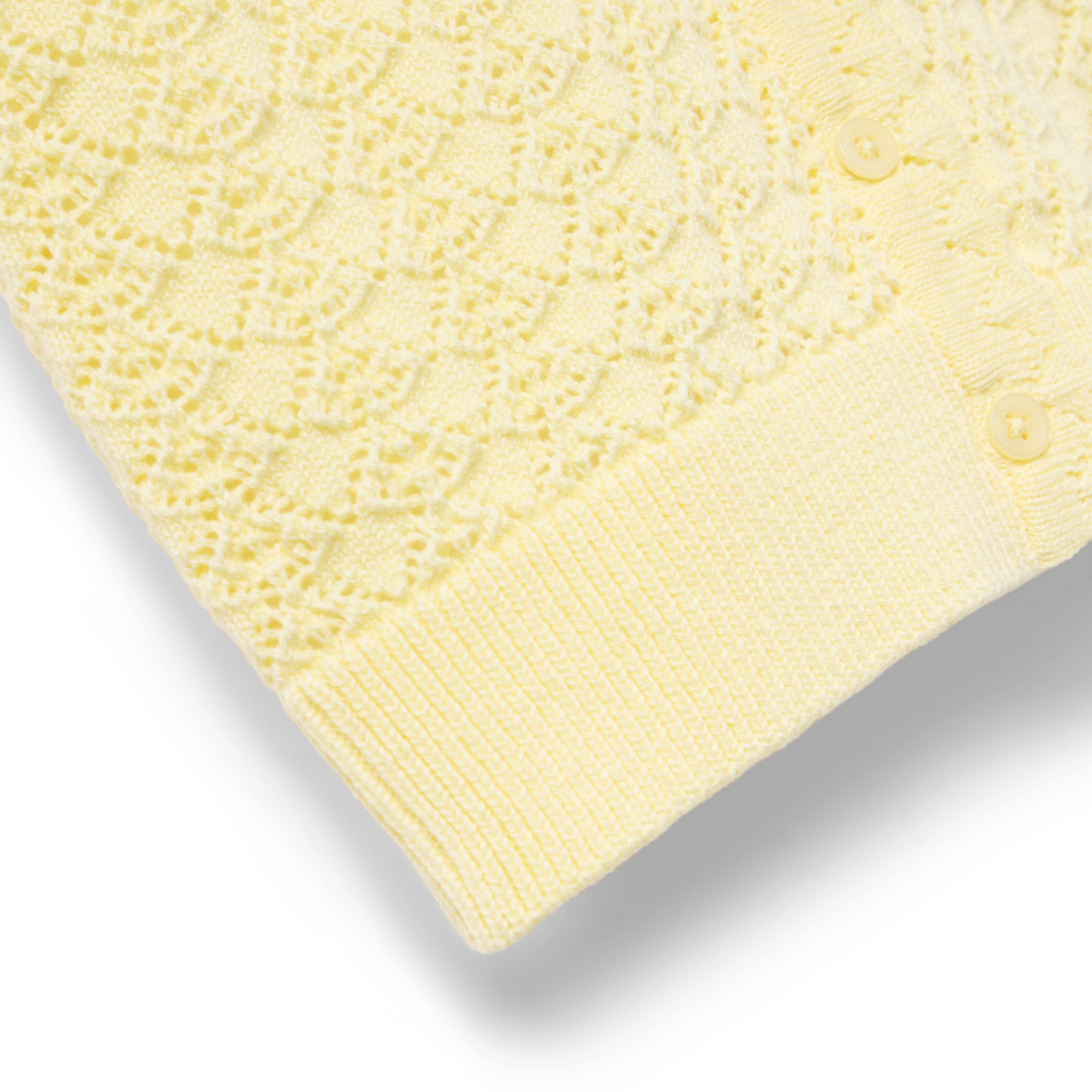 Pointelle Puff Sleeve Cardigan image number 2