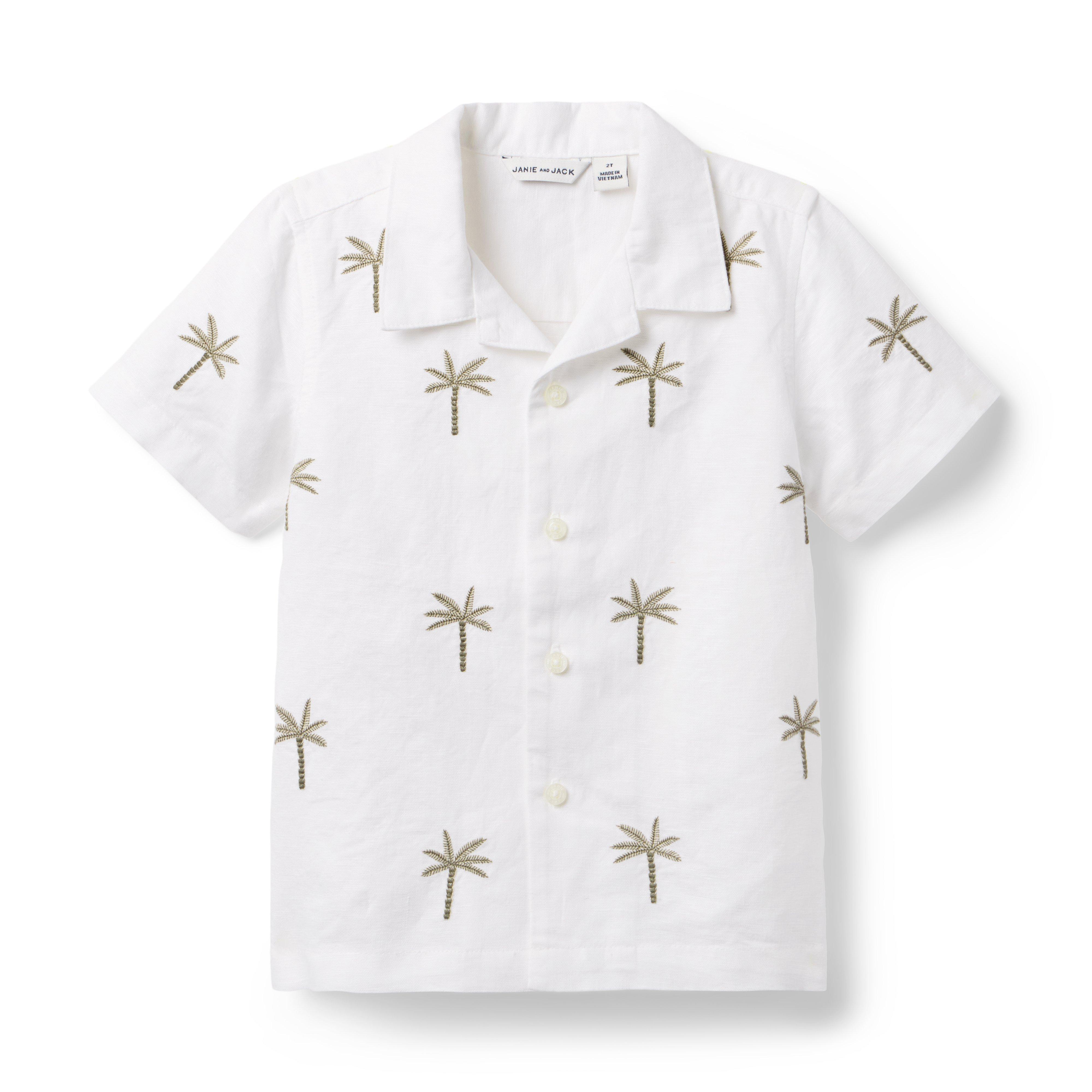 Striped Linen-Cotton Short
