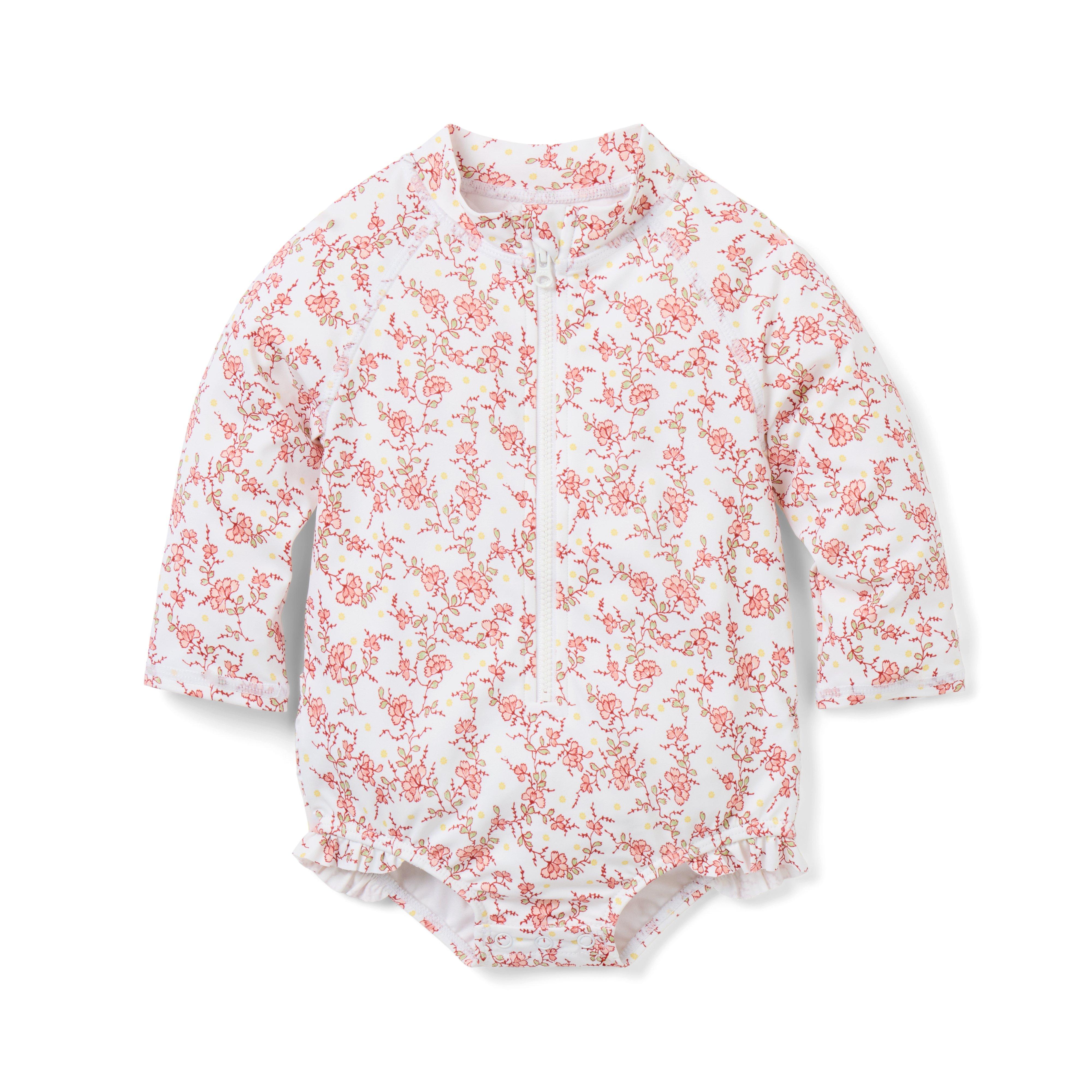 Baby Recycled Floral Rash Guard Swimsuit