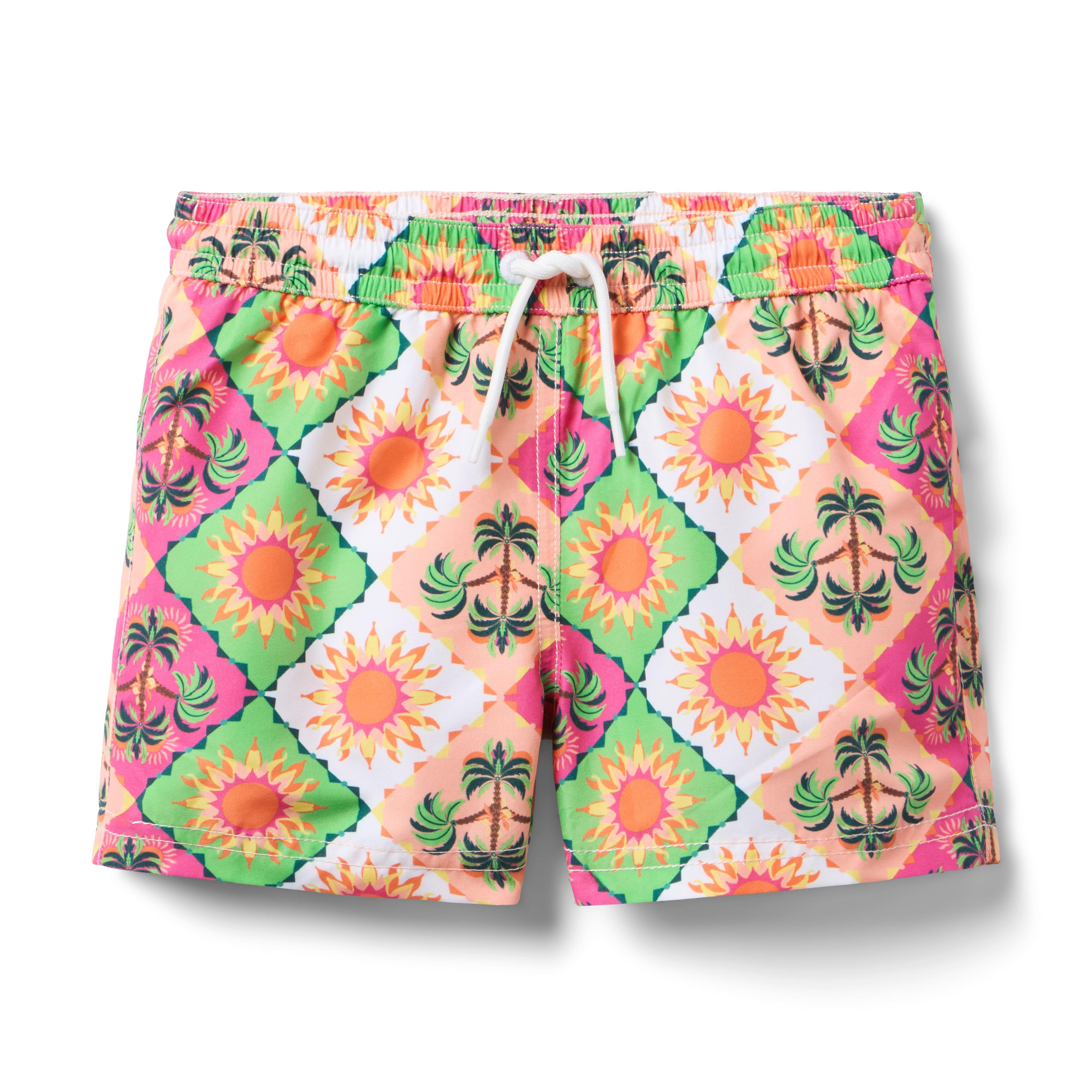 Recycled Palm Tree Swim Trunk