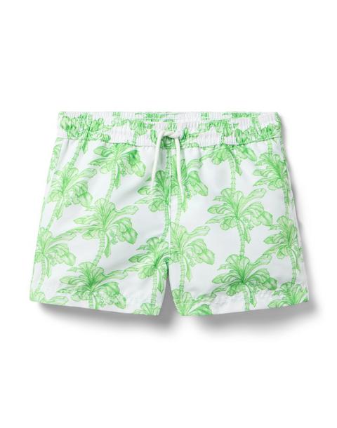 Recycled Palm Tree Swim Trunk