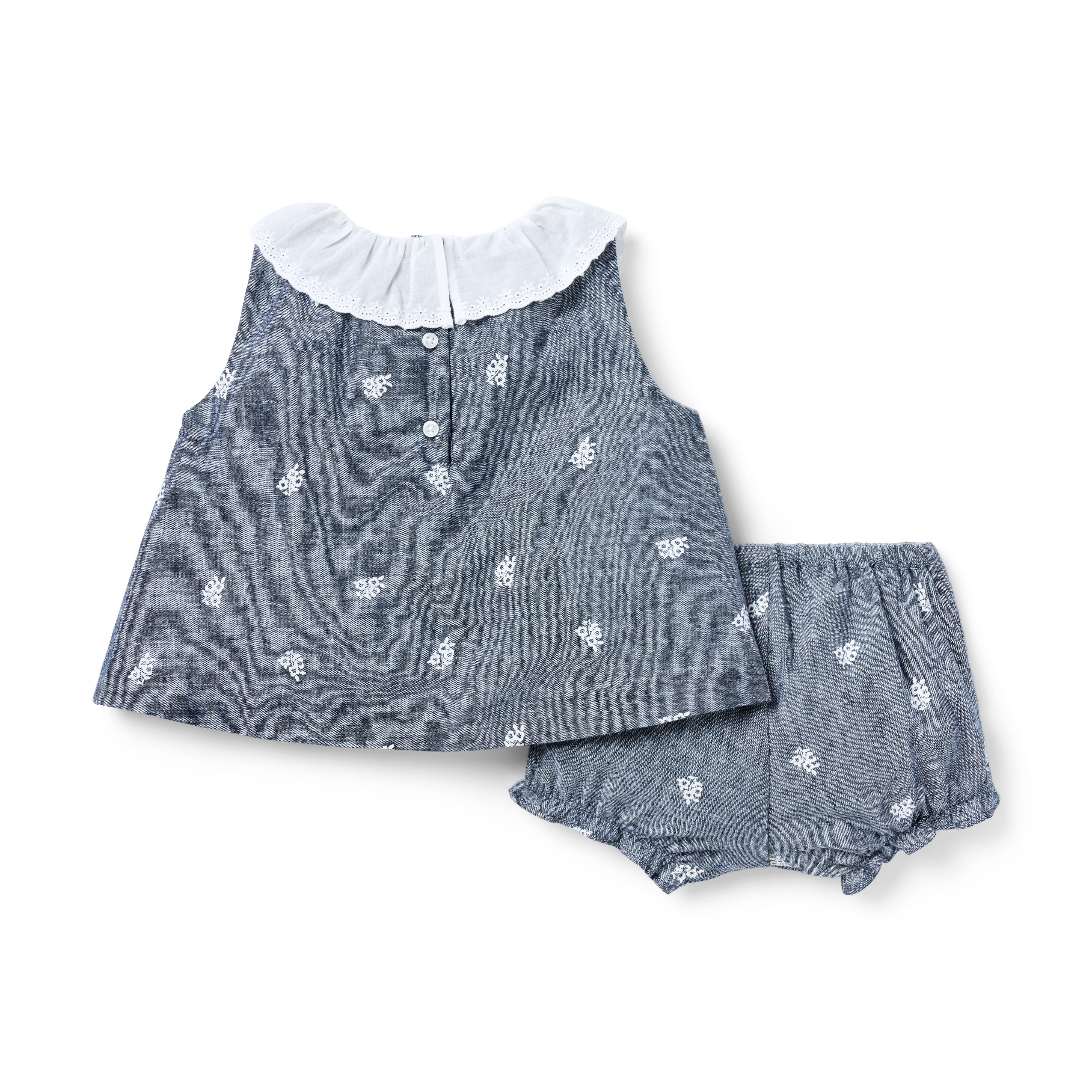 Baby Floral Linen-Cotton Matching Set image number 1