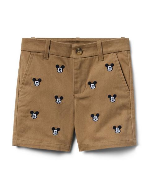 Disney Mickey Mouse Embroidered Twill Short