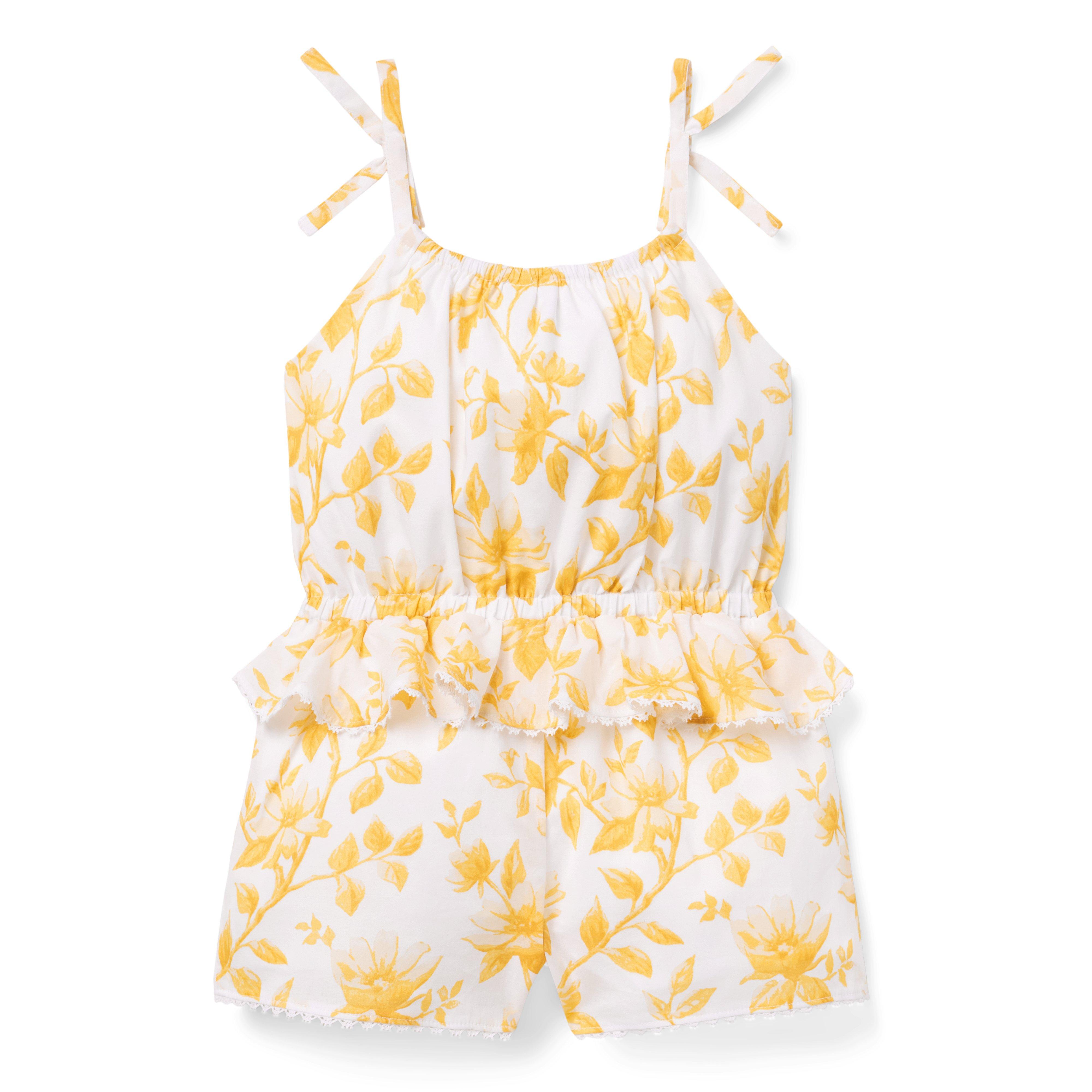 Floral Ruffle Romper image number 1