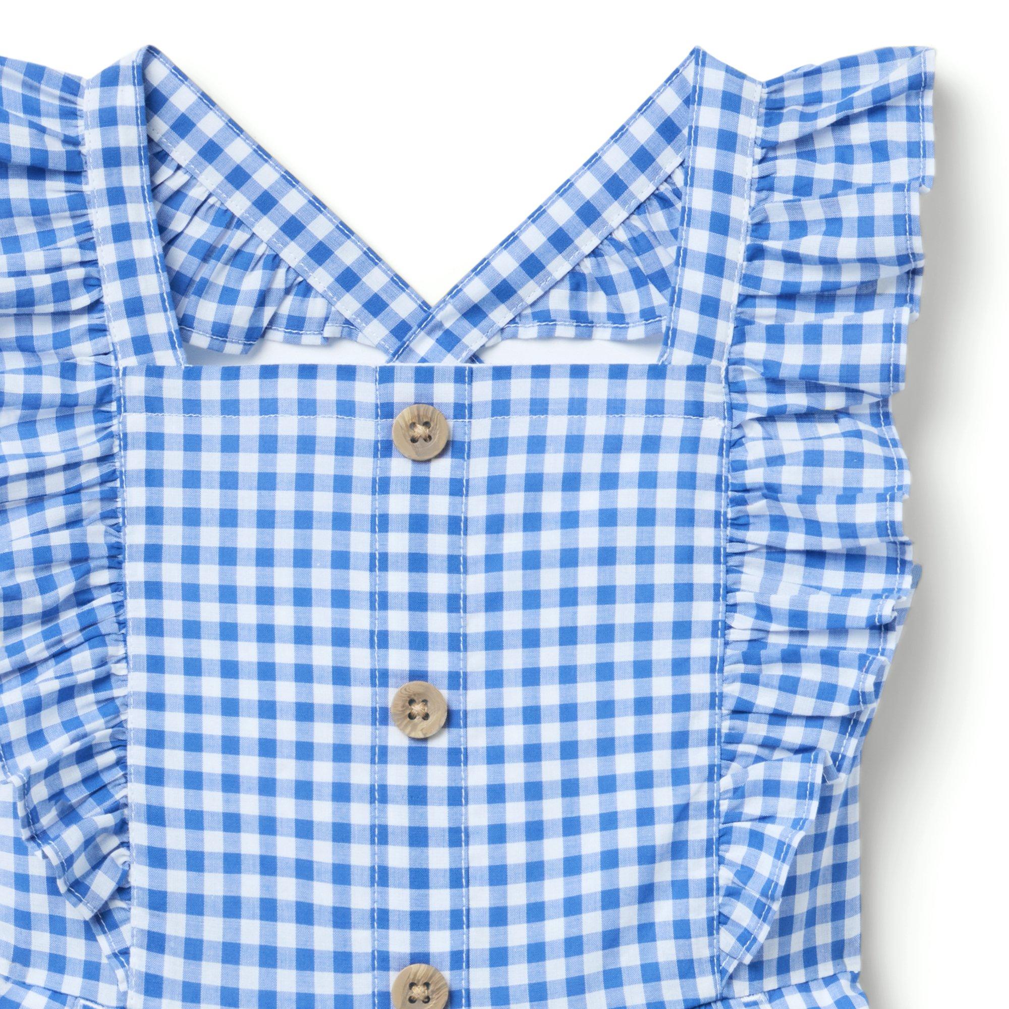 Gingham Ruffle Romper image number 2
