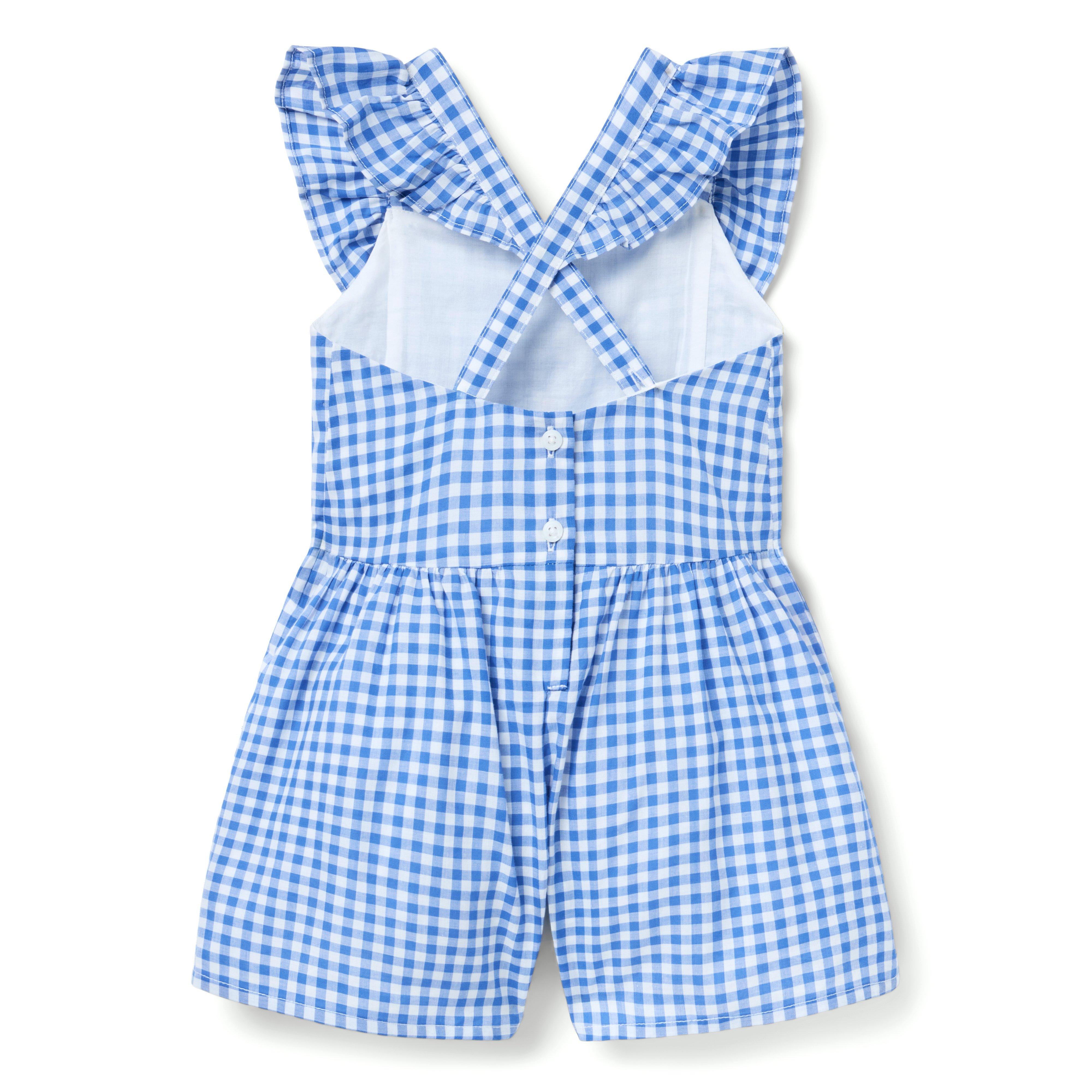 Gingham Ruffle Romper image number 1