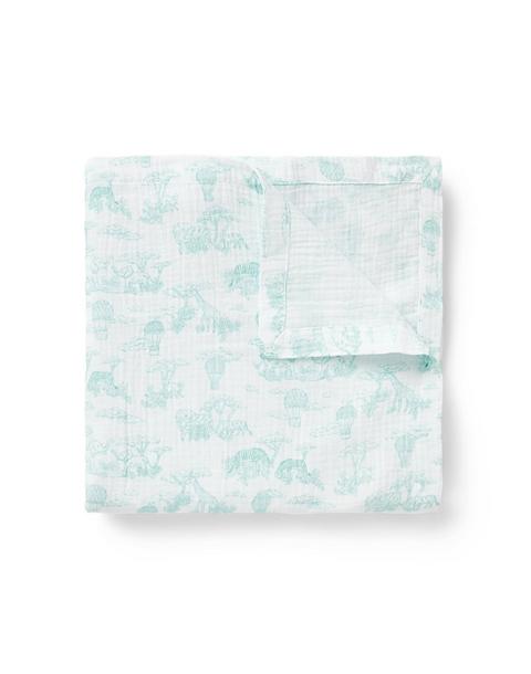 Baby Safari Toile Blanket