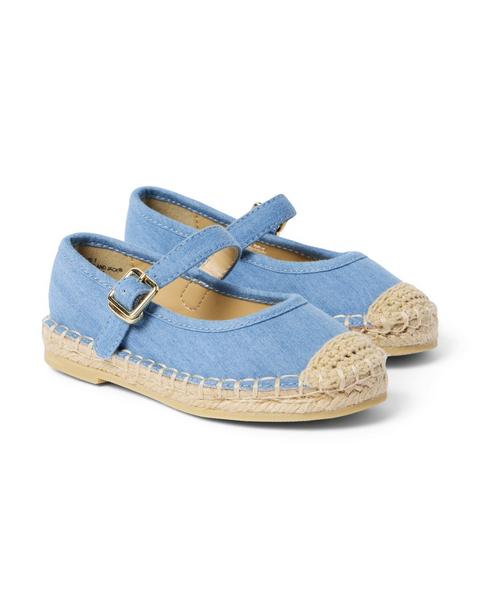 Chambray Espadrille Ballet Flat