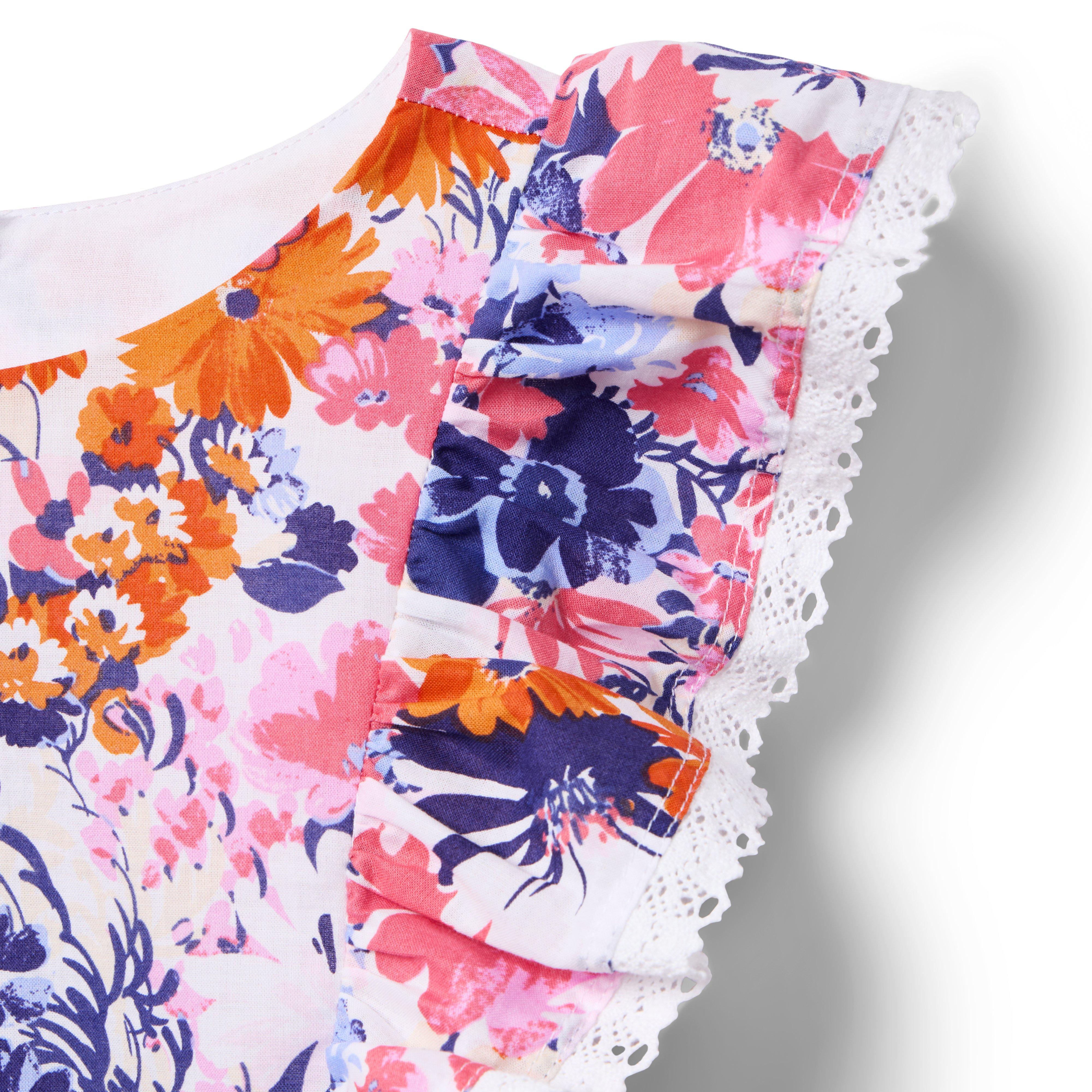 Floral Lace Trim Dress image number 2
