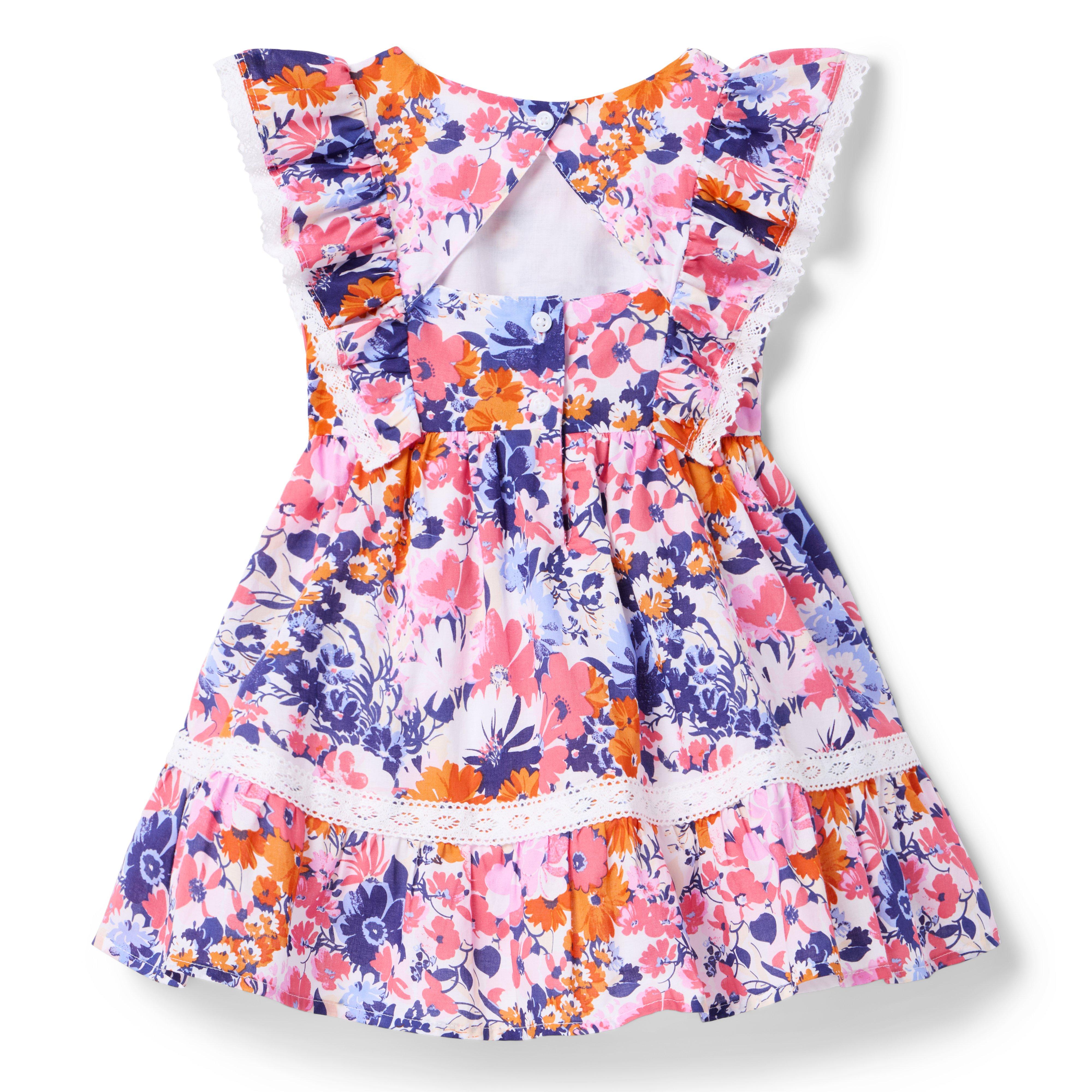 Floral Lace Trim Dress image number 1