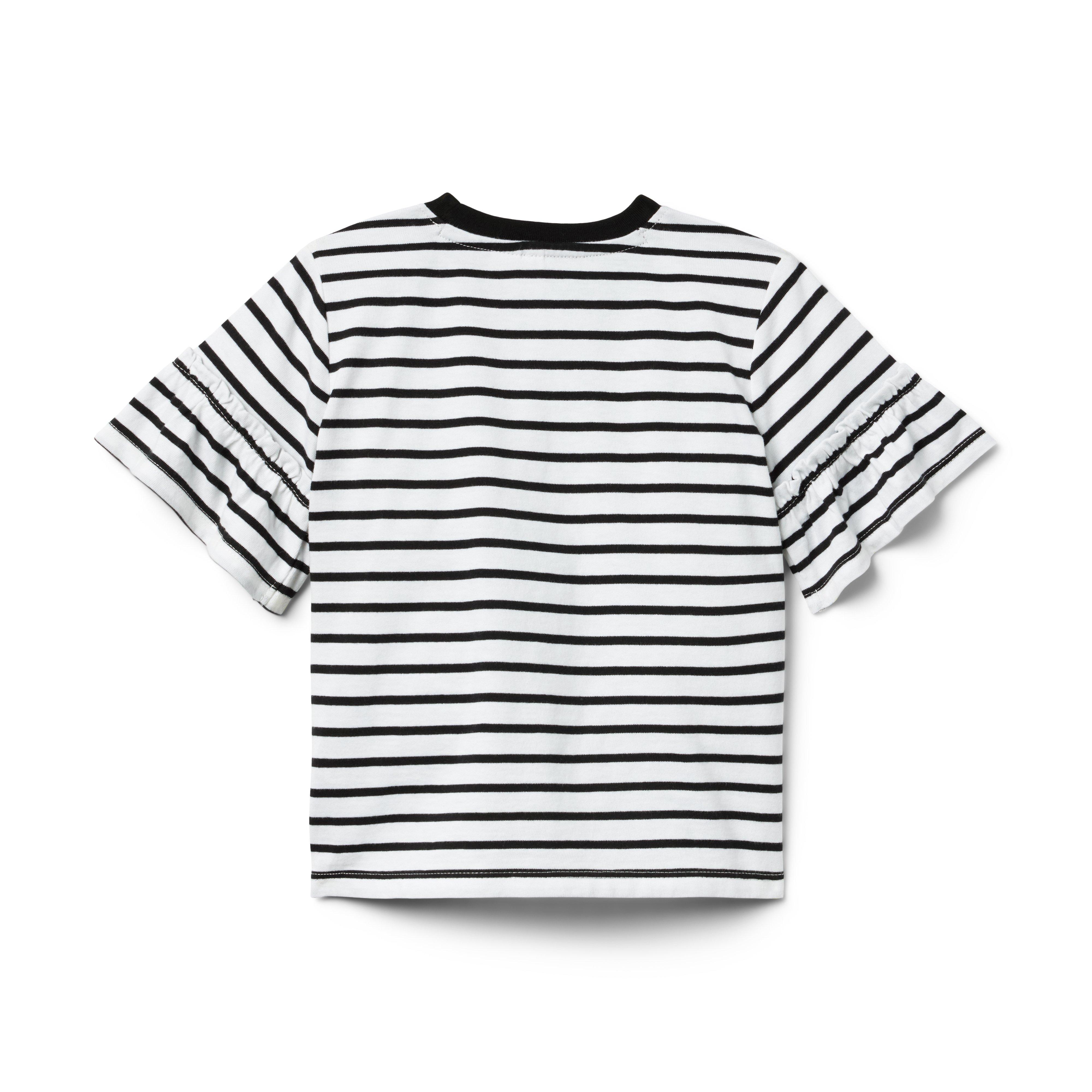 Disney Minnie Mouse Striped Ruffle Top image number 1