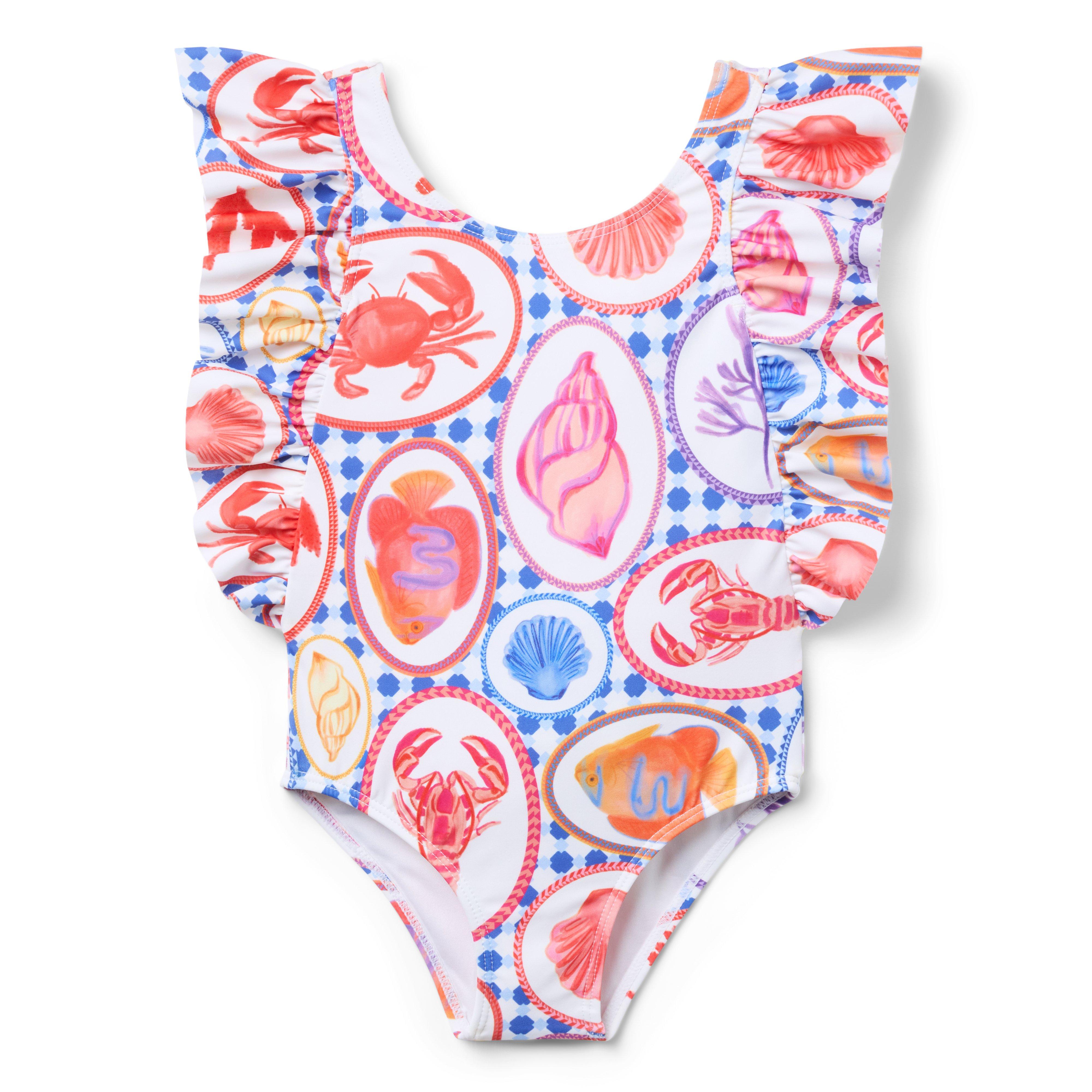 Recycled Ocean Icon Ruffle Swimsuit