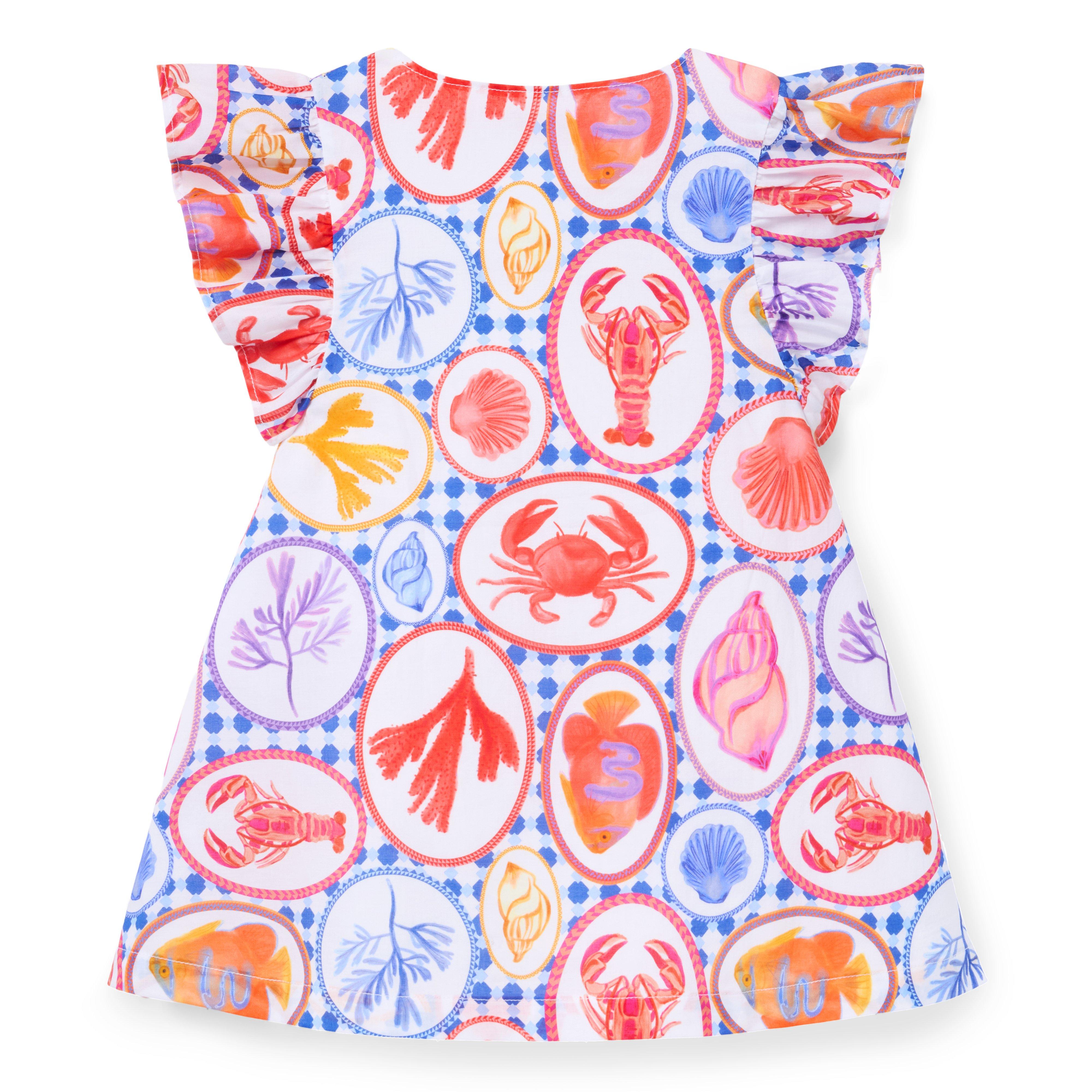 Ocean Icon Ruffle Sleeve Dress image number 1