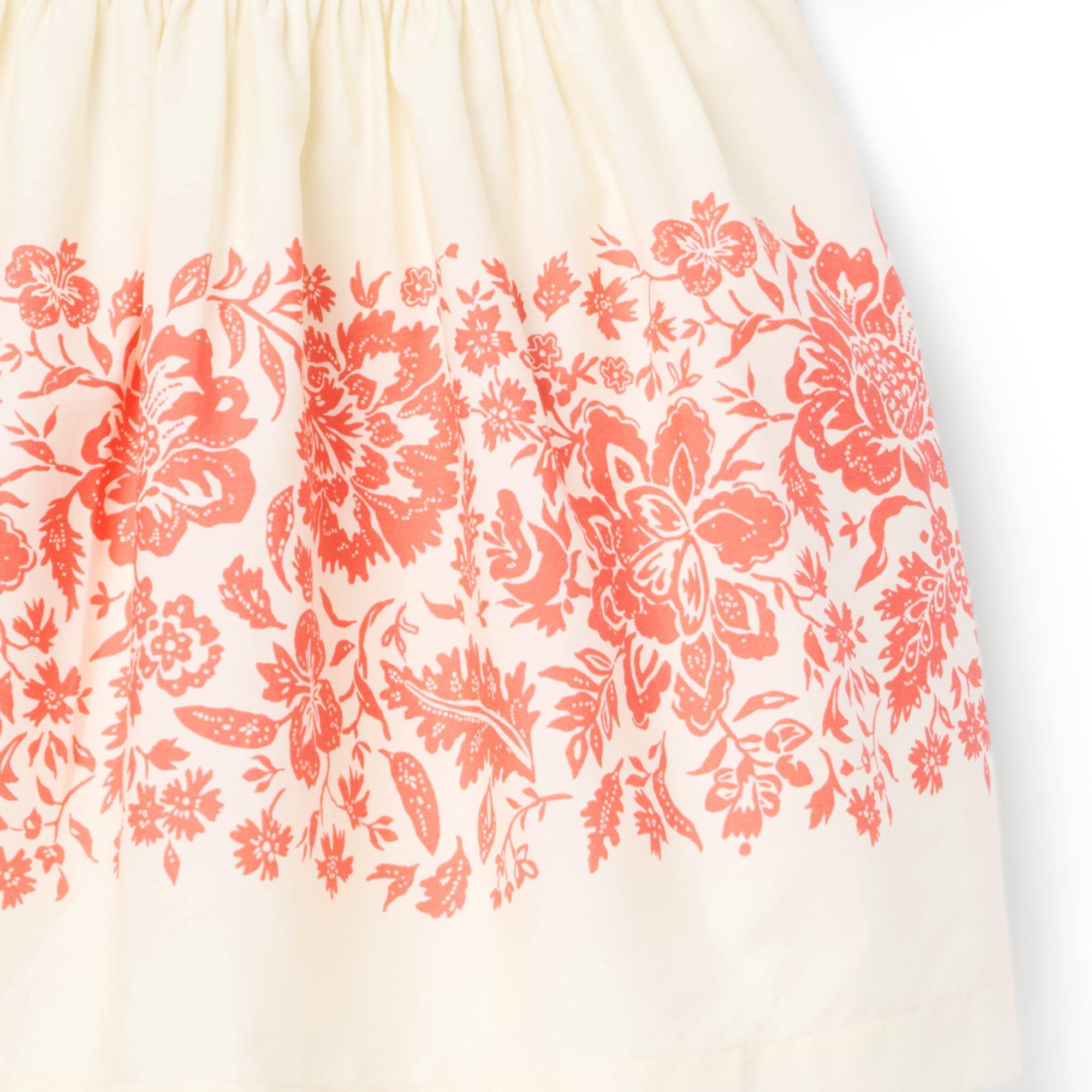 Floral Border Puff Sleeve Dress image number 2
