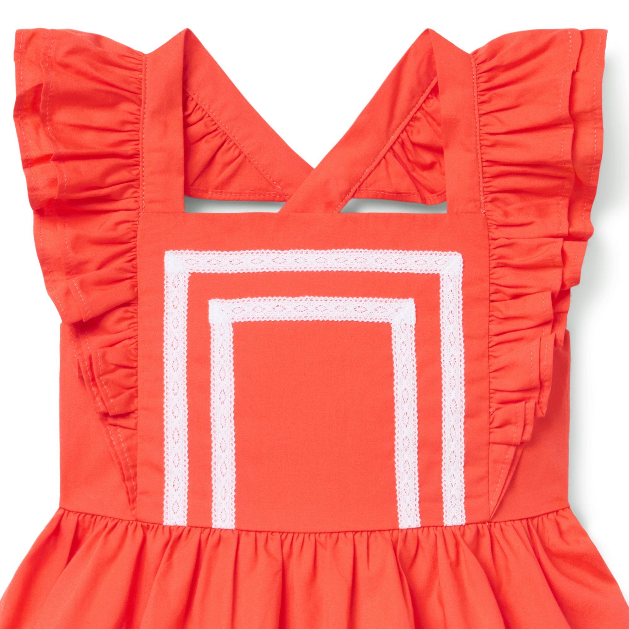 Lace Trim Flutter Sleeve Dress image number 2