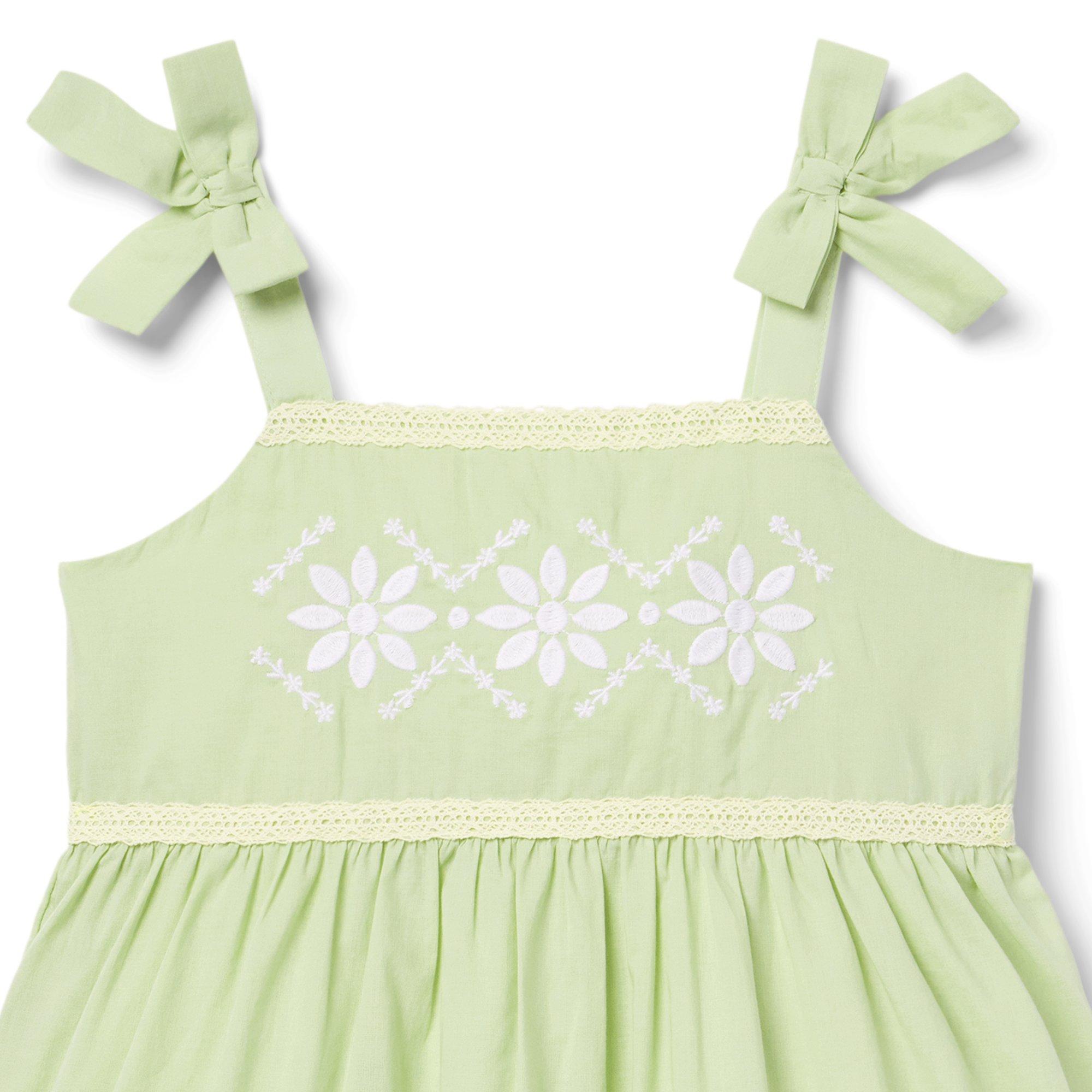 Embroidered Floral Bow Dress image number 2