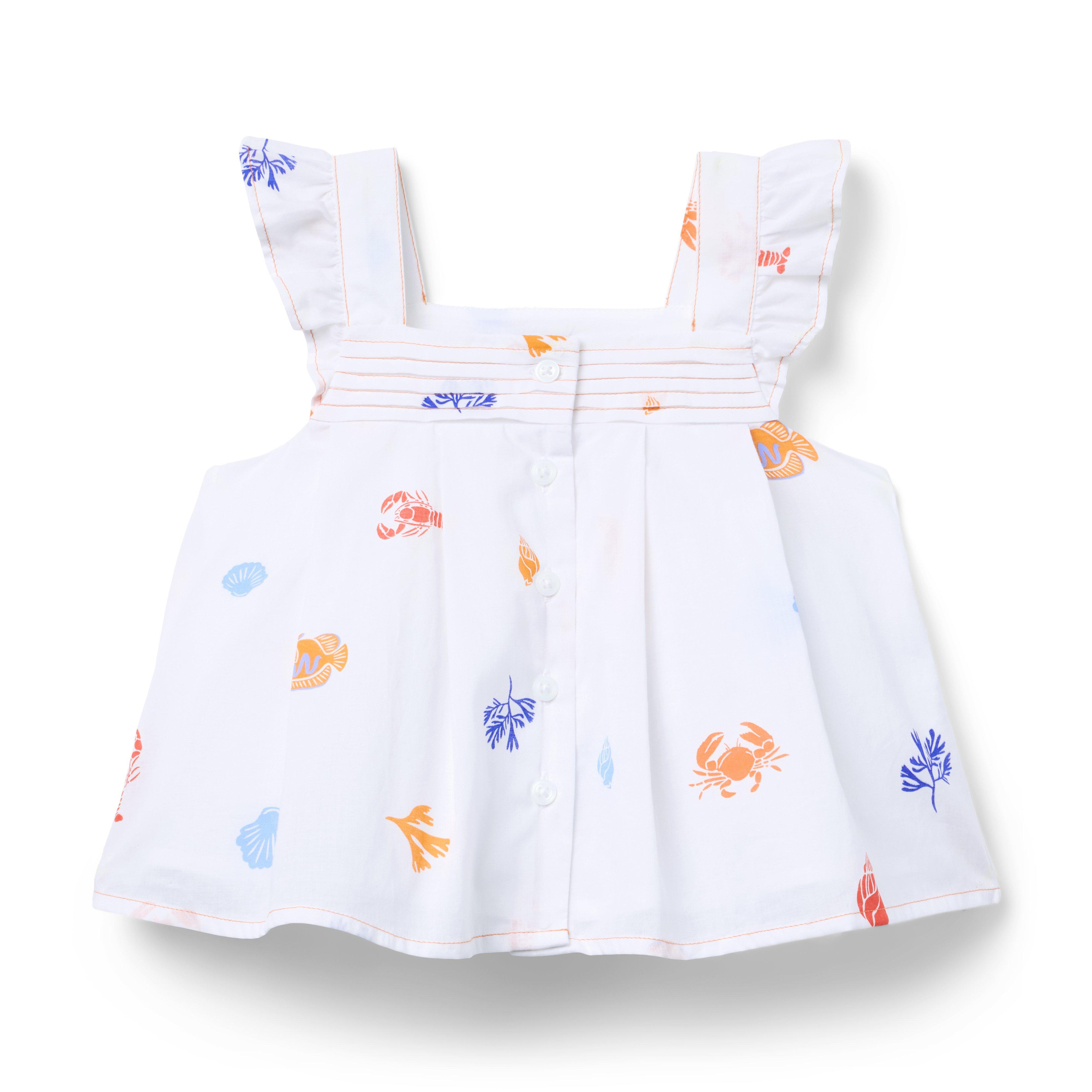 Ocean Icon Flutter Sleeve Top image number 1