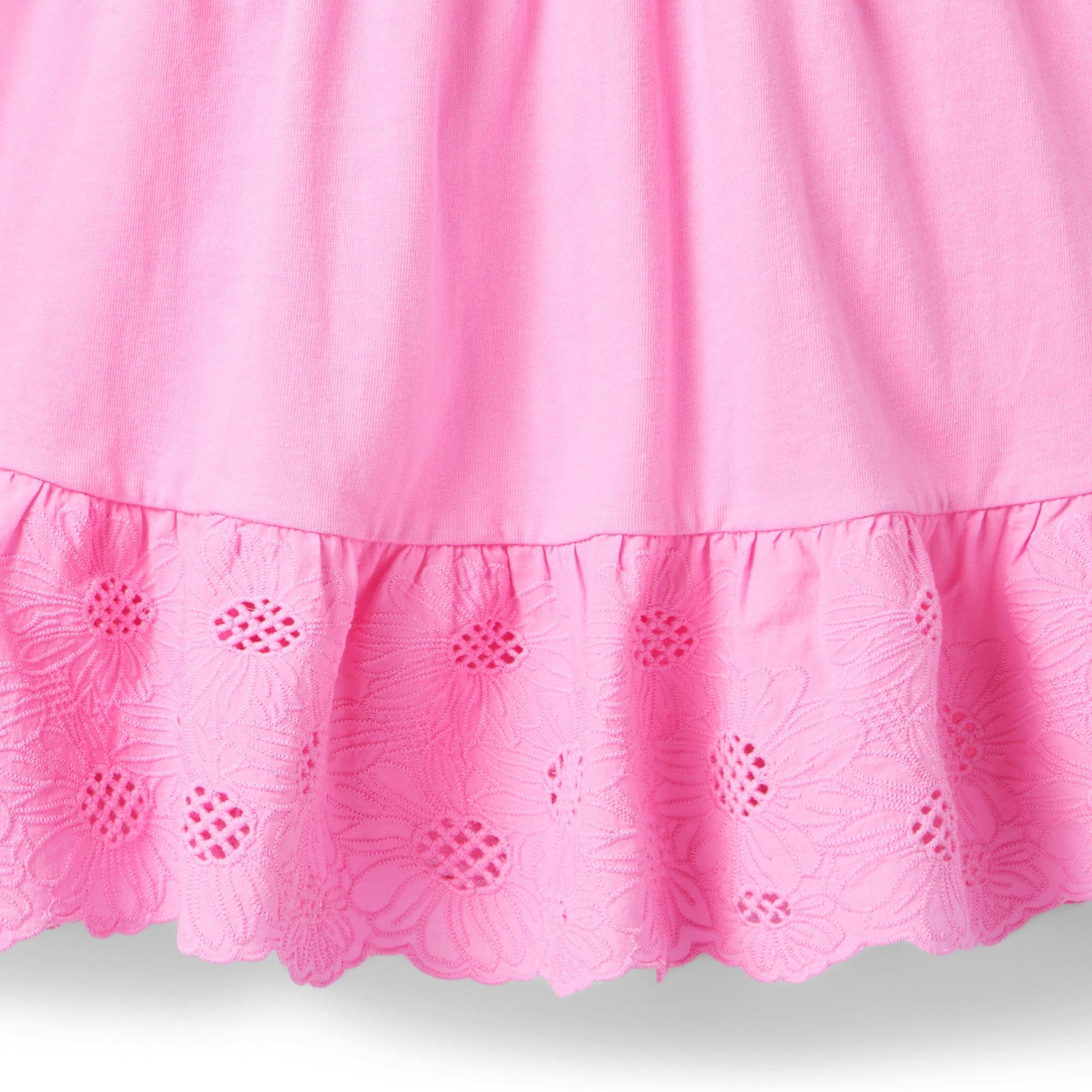 Embroidered Floral Tiered Dress image number 2