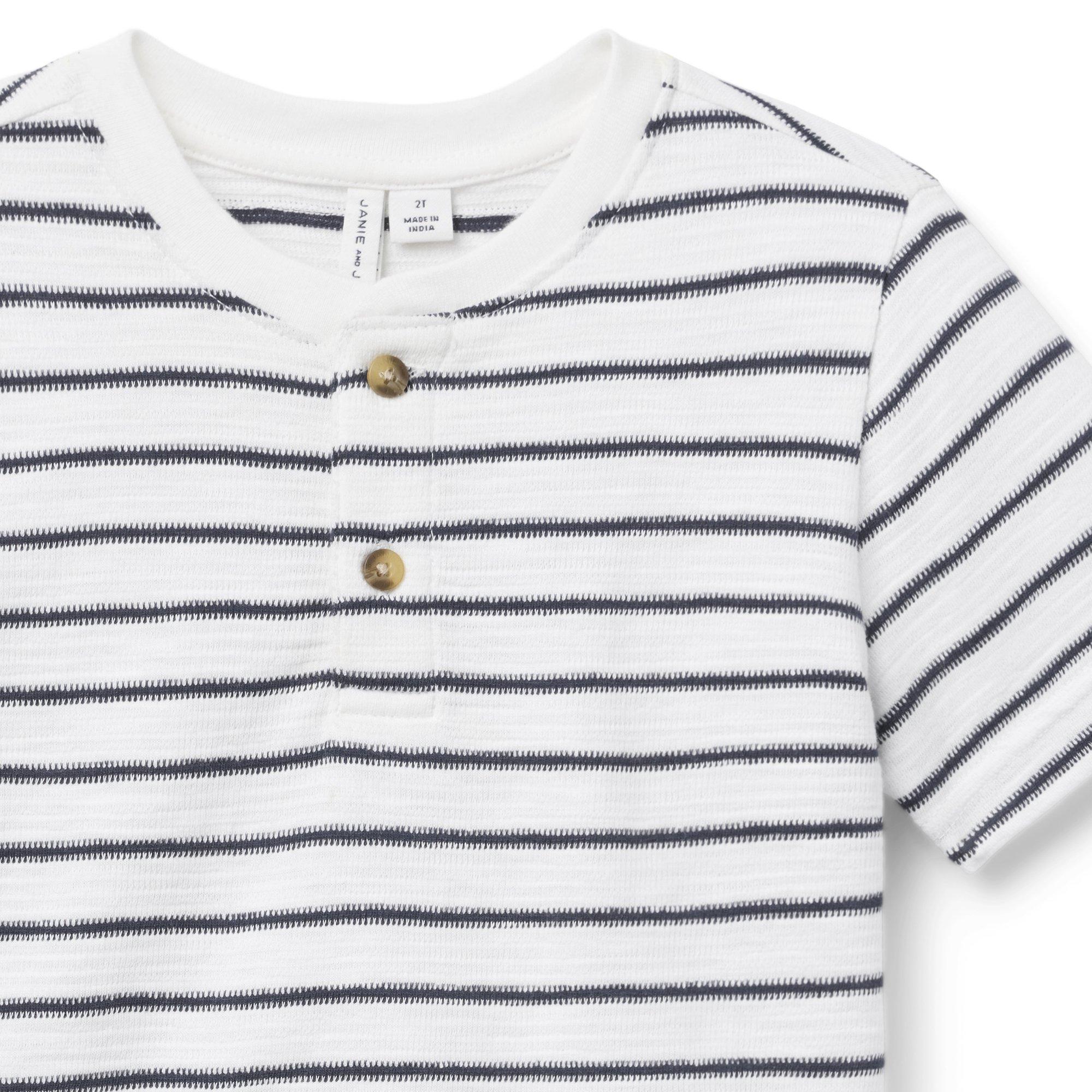 Striped Henley Tee image number 1