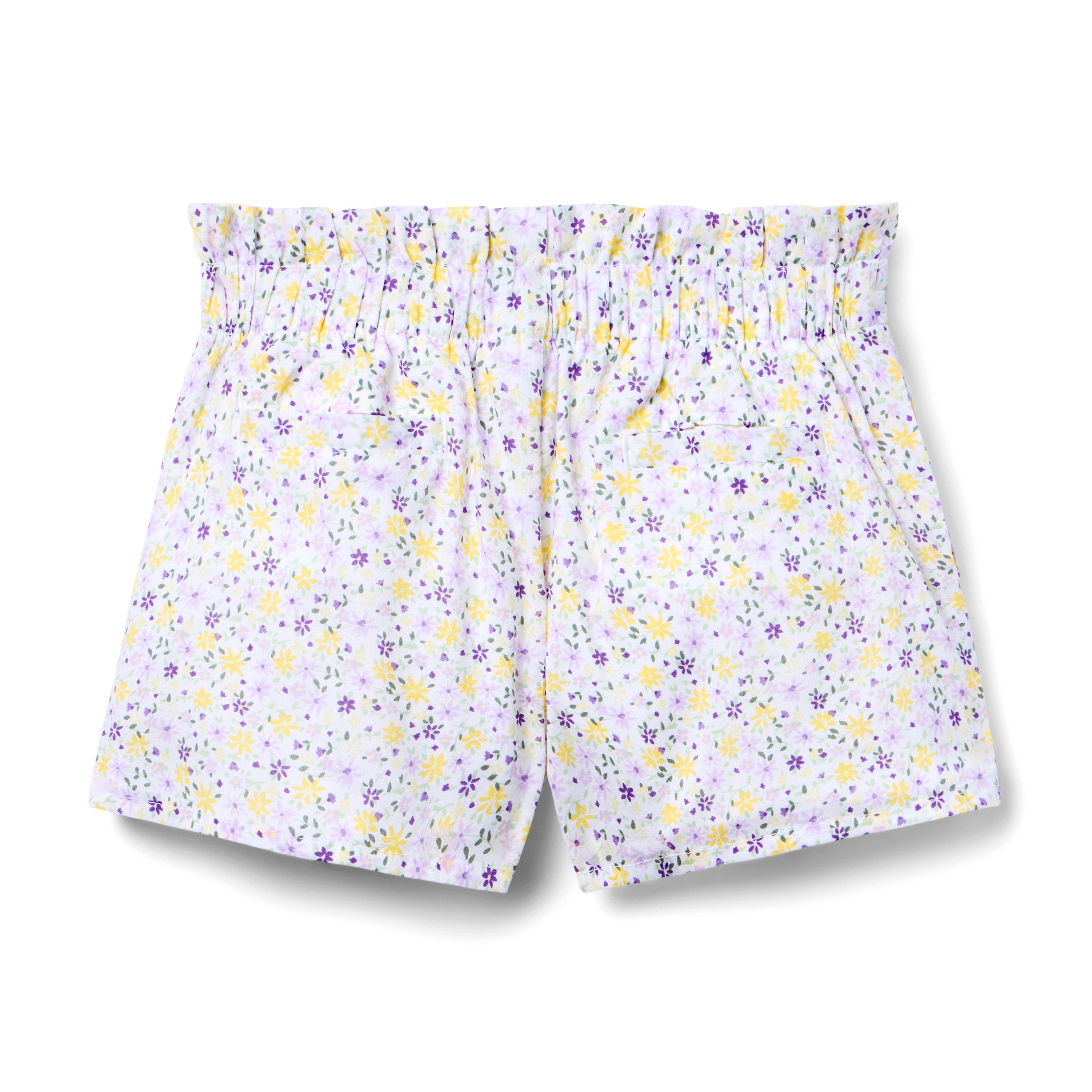 Ditsy Floral Pleated Paperbag Waist Short image number 1