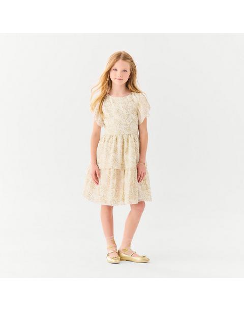 janie & jack dresses Collections Golden Haze Floral Floral Ruffle Sleeve Dress by and It comes in a sleeveless design and a knee Dresses For Birthday Parties |