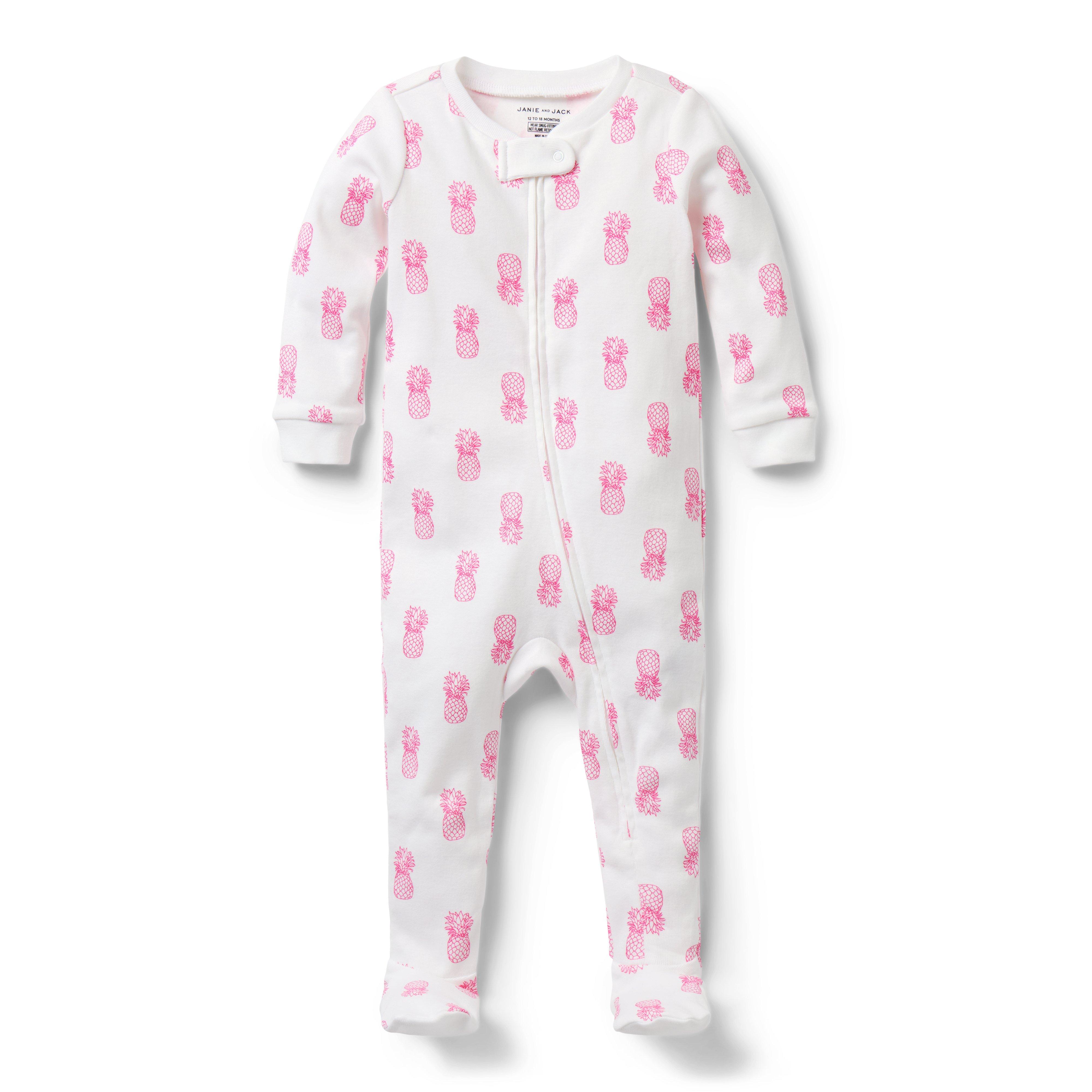 Baby Good Night Footed Pajama In Pineapple image number 0