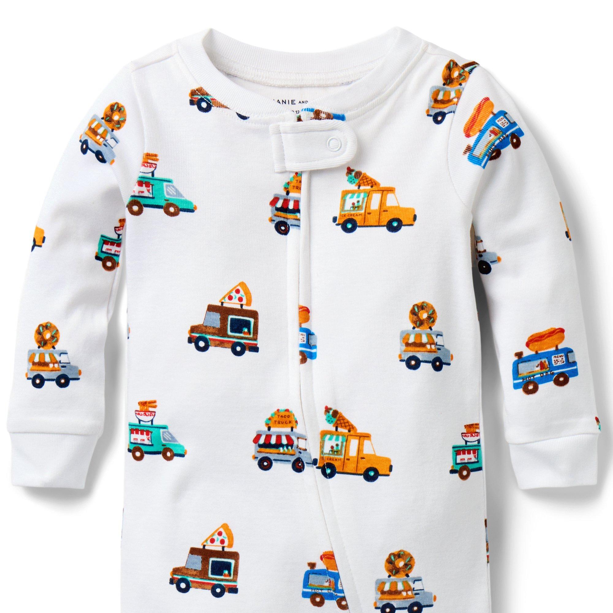 Baby Good Night Footed Pajama In Food Truck image number 1