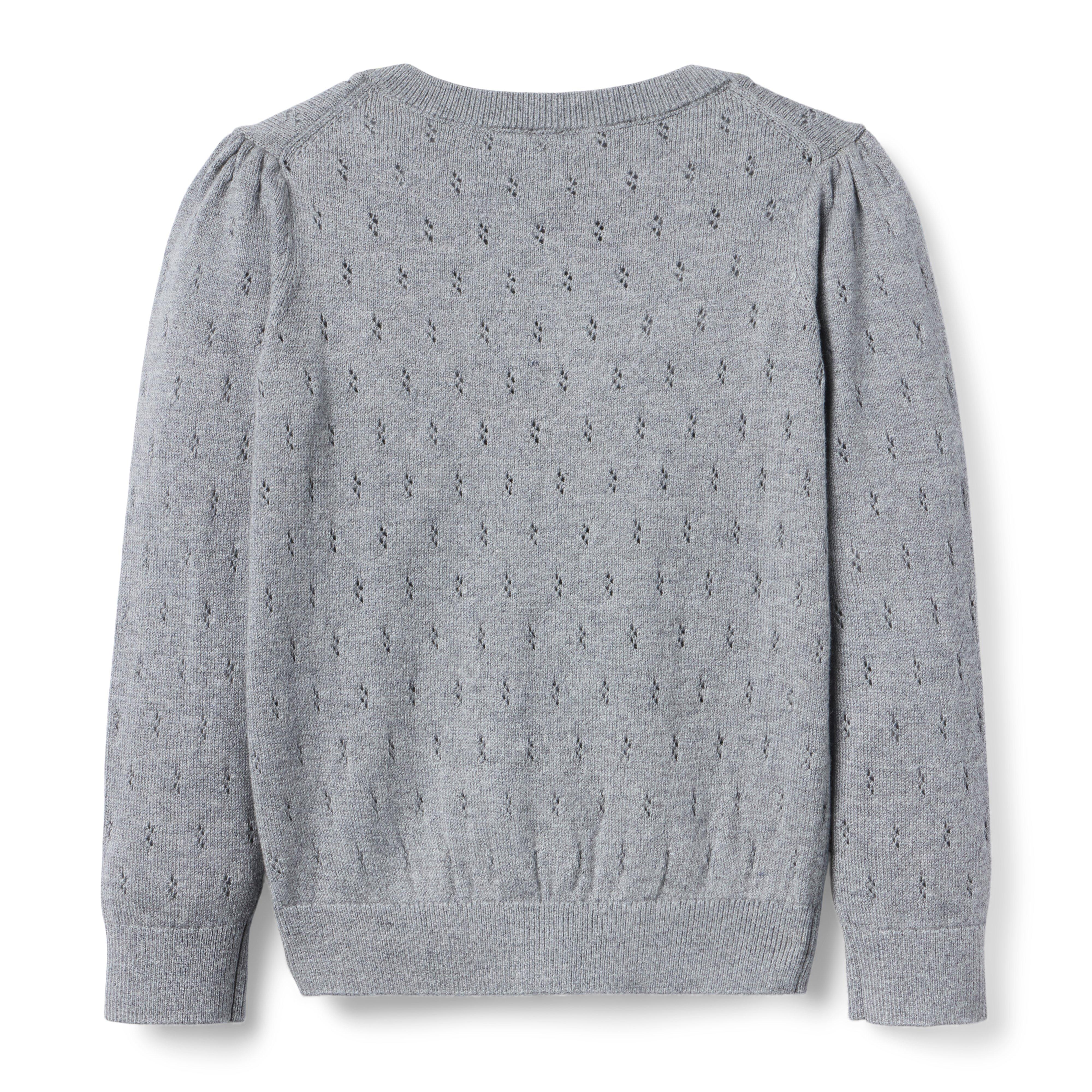 The Pointelle Ruffle Cardigan image number 1