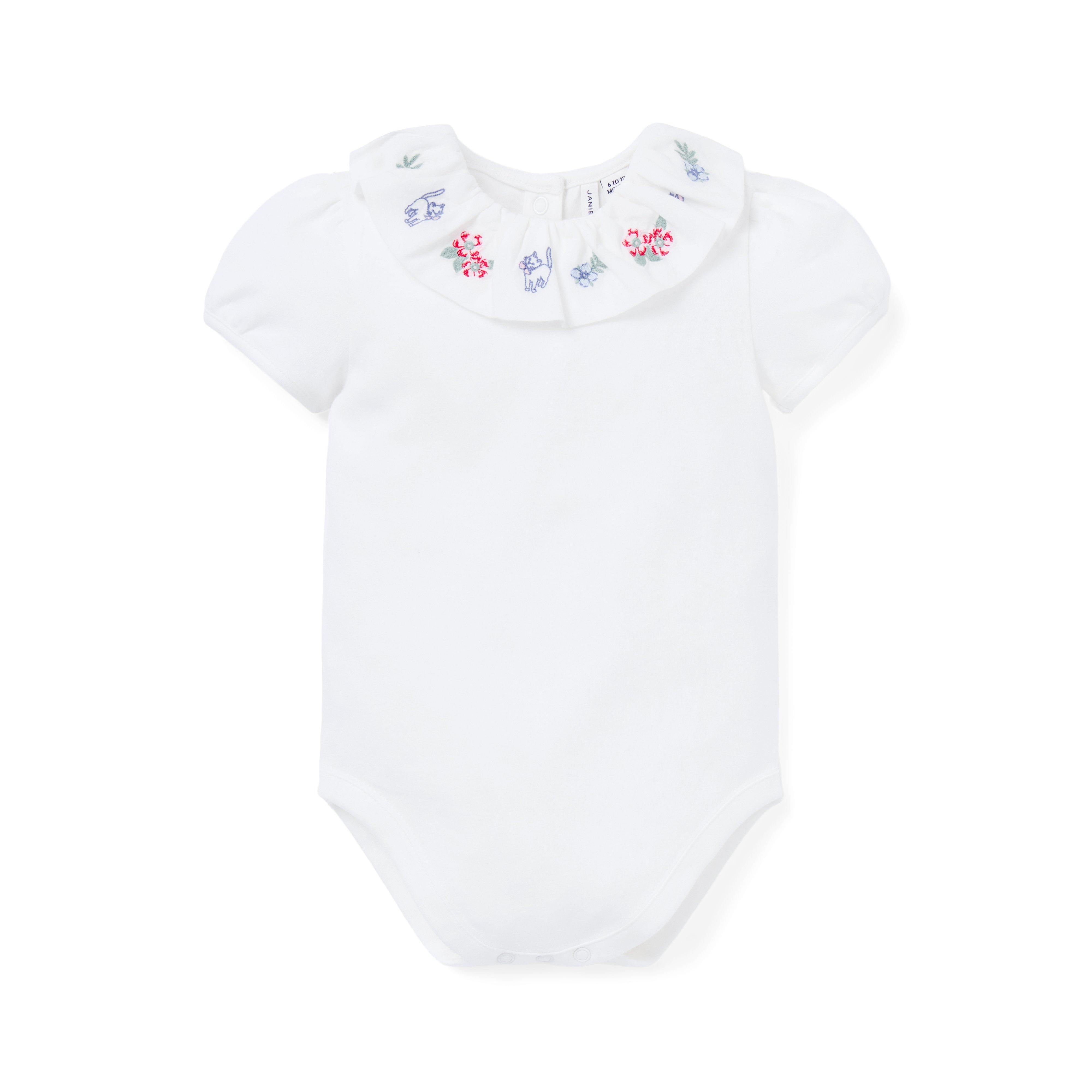 Baby Kitten Ruffle Collar Bodysuit