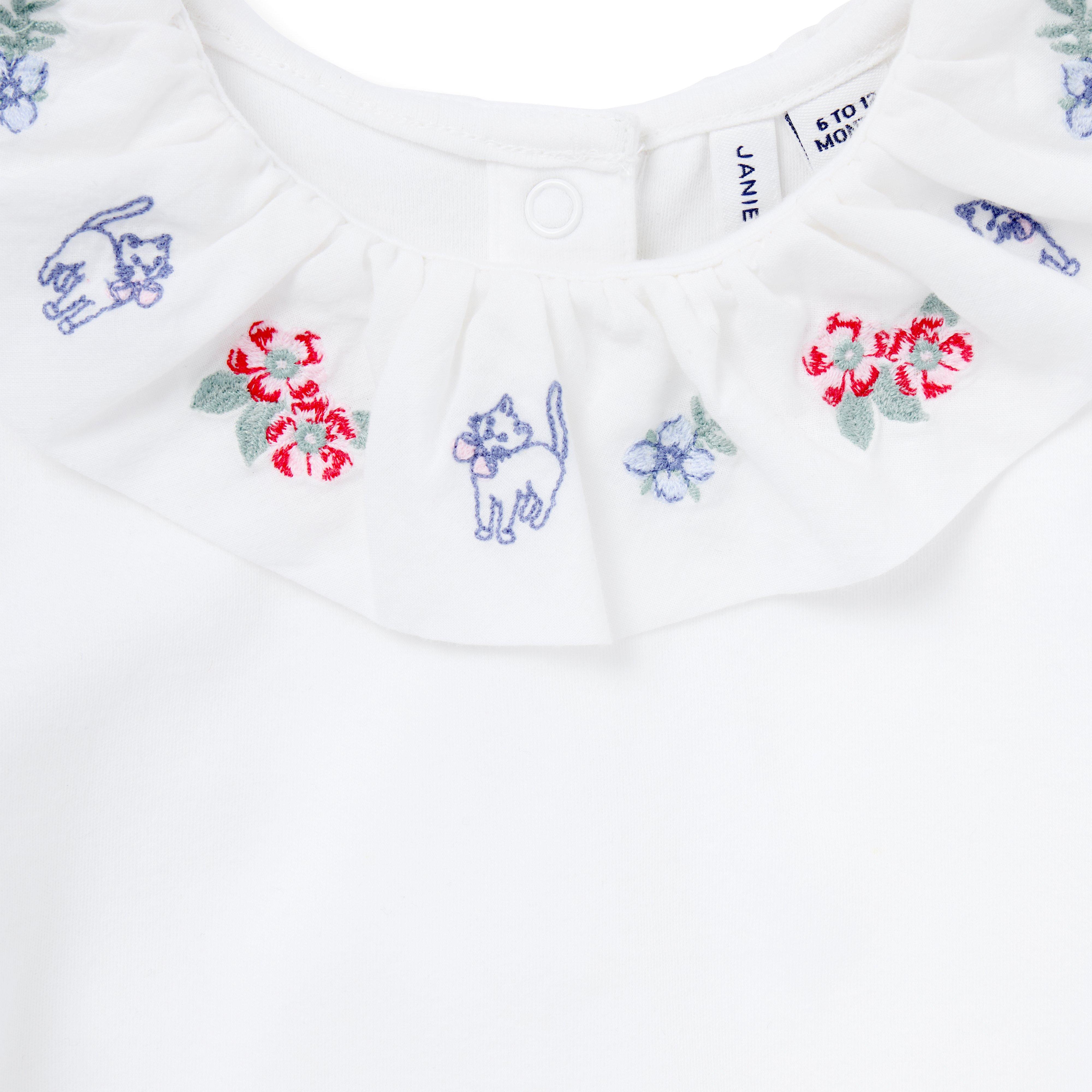 Baby Kitten Ruffle Collar Bodysuit image number 2