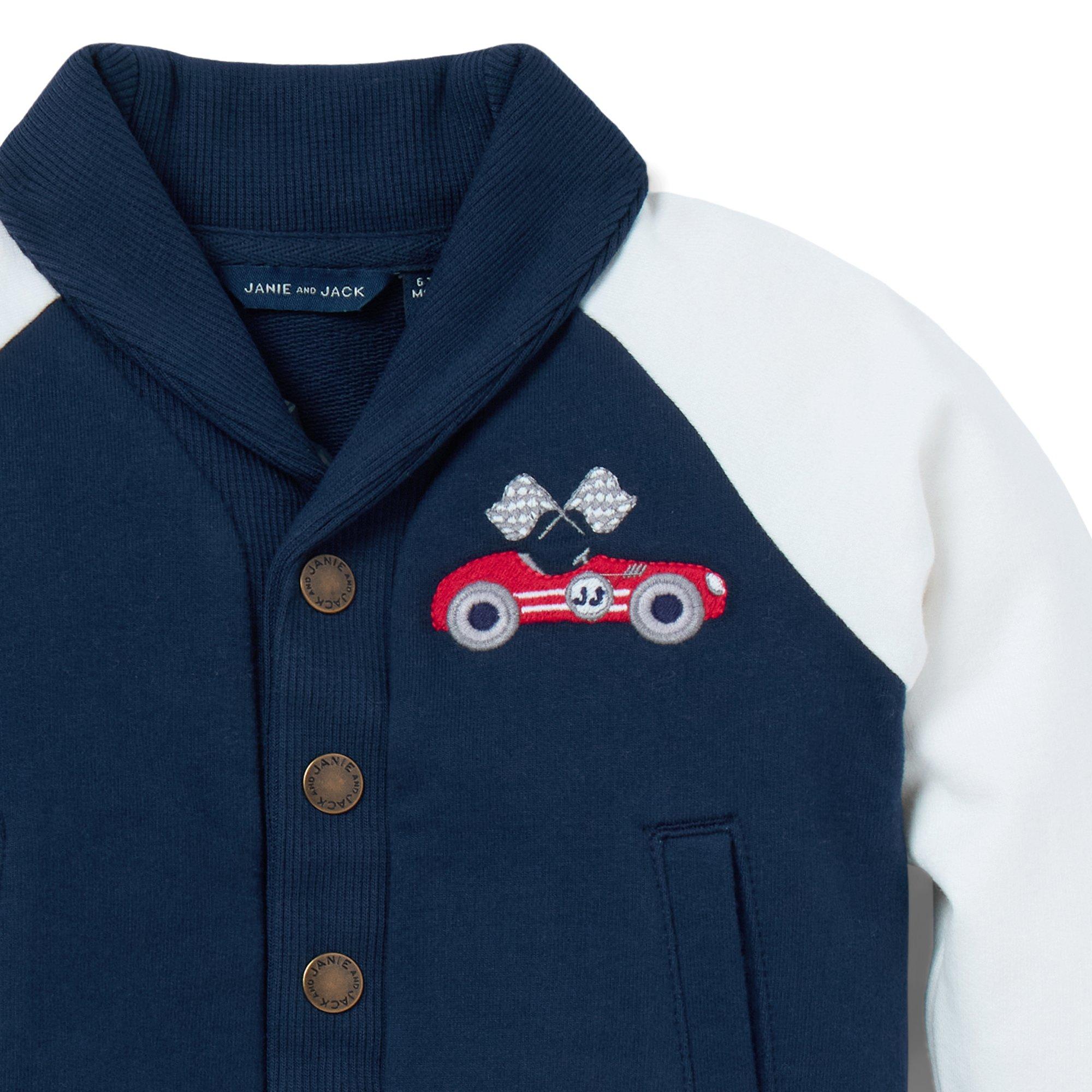 Baby Race Car Shawl Collar Cardigan image number 2