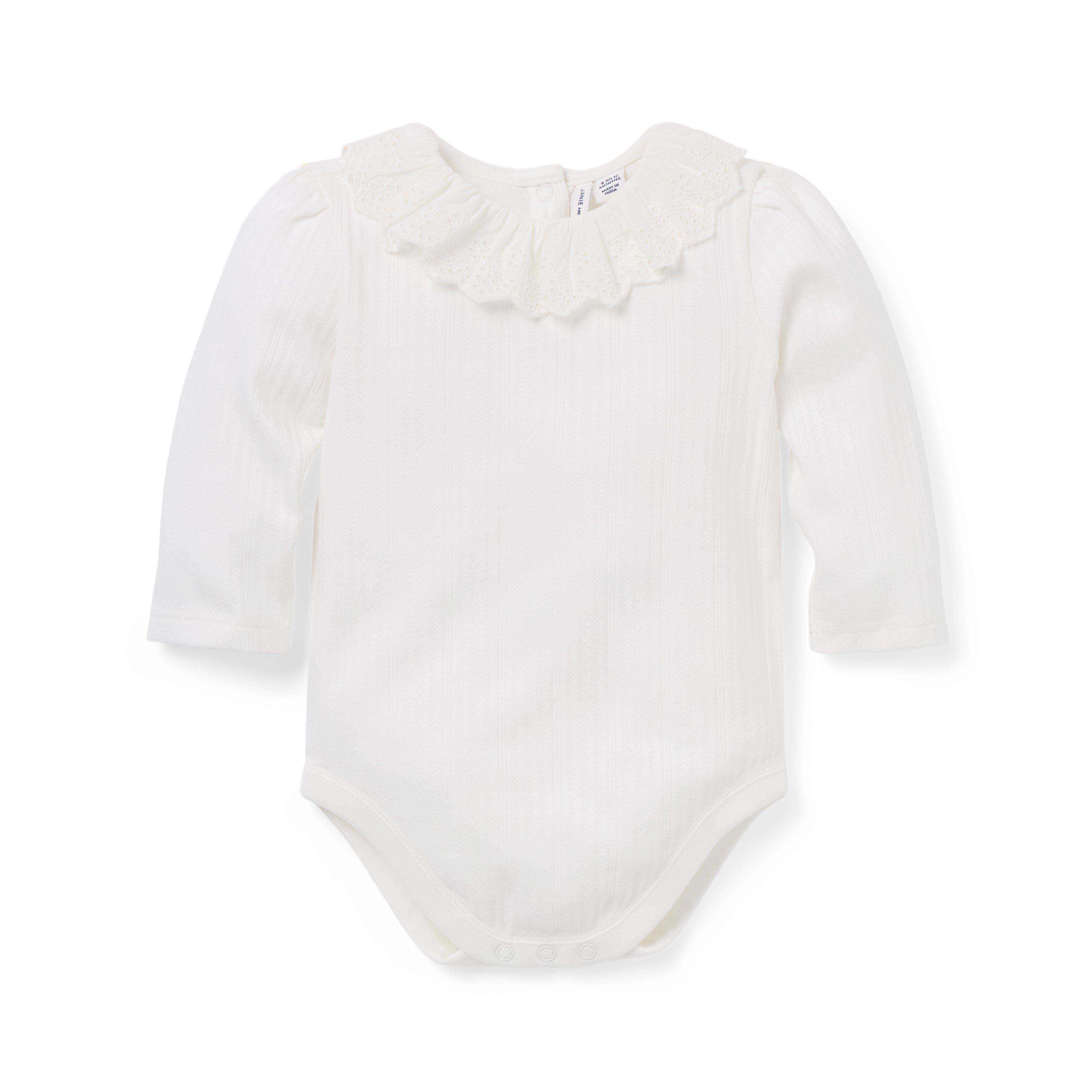 Baby Pointelle Ruffle Collar Bodysuit