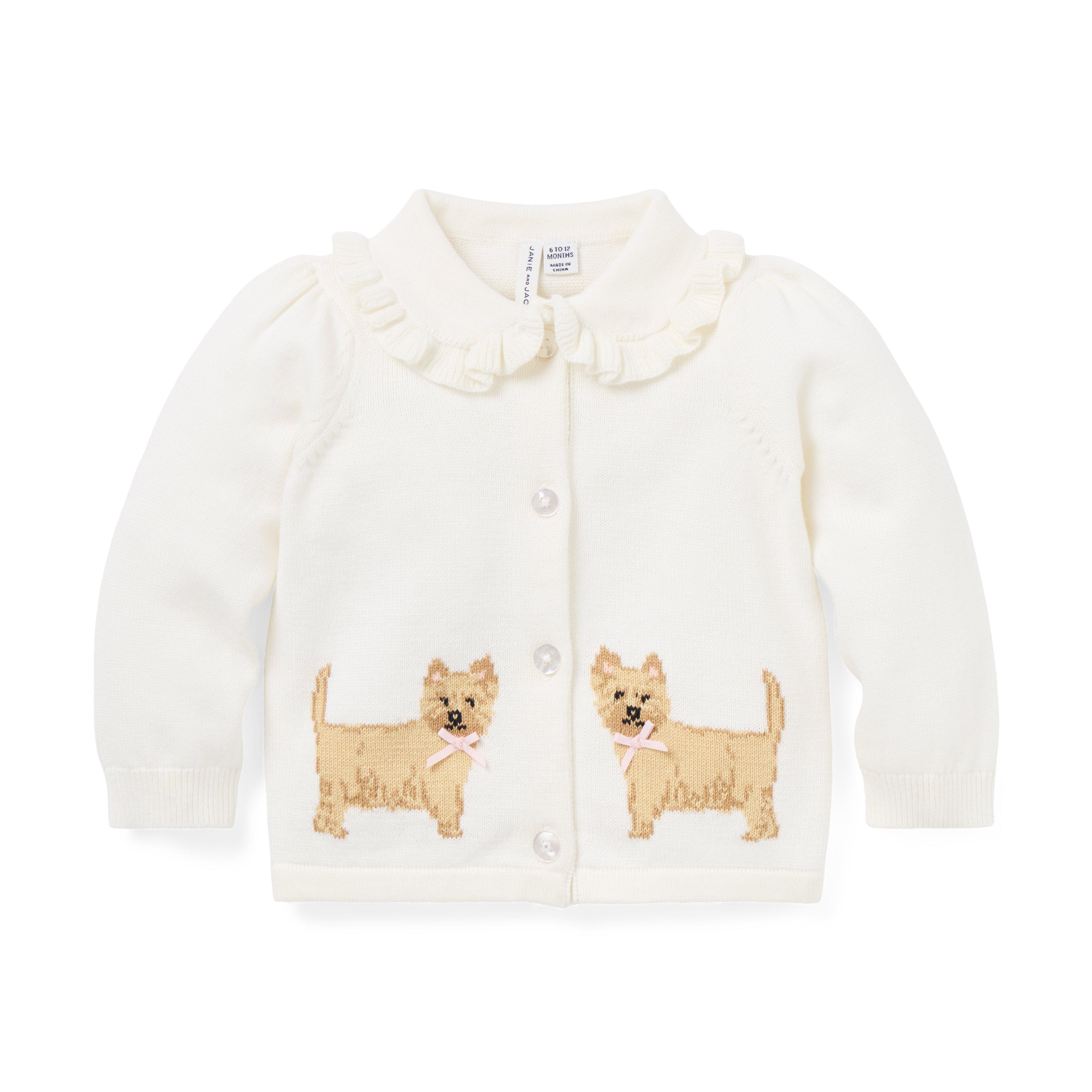 Baby Dog Ruffle Collar Cardigan
