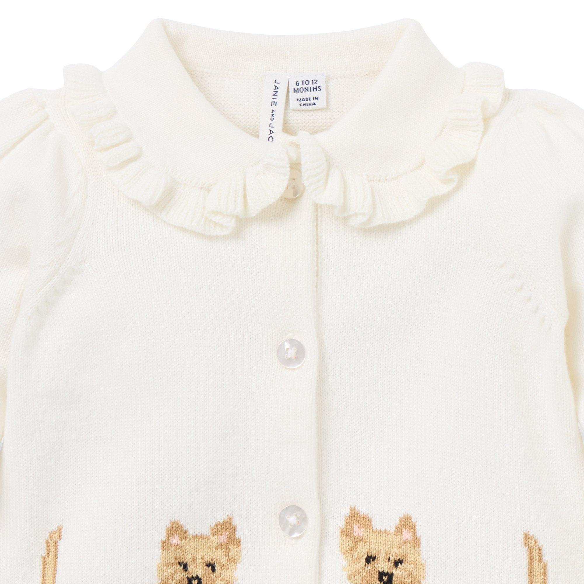 Baby Dog Ruffle Collar Cardigan image number 2
