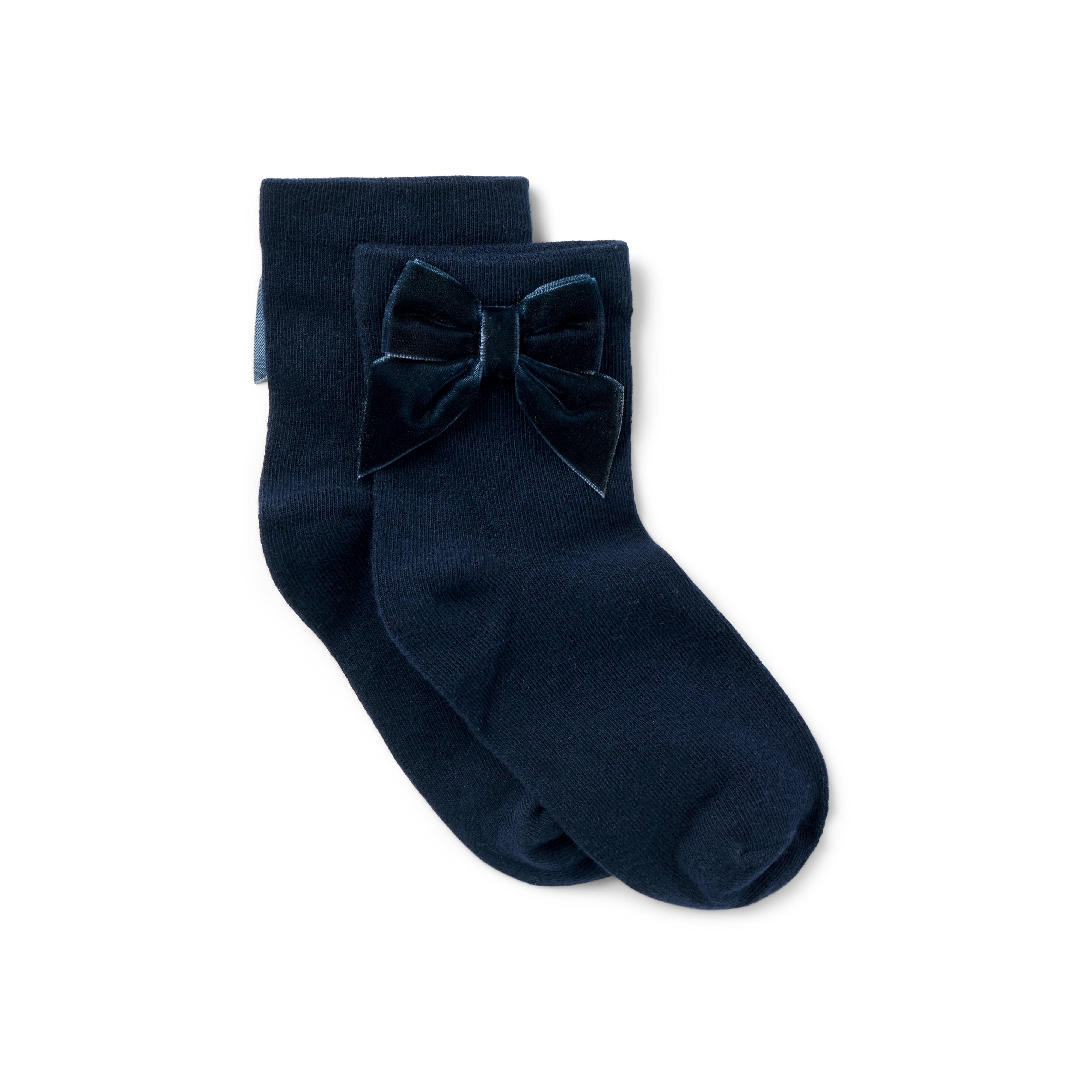 Velvet Bow Sock