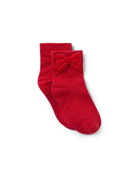 Velvet Bow Sock