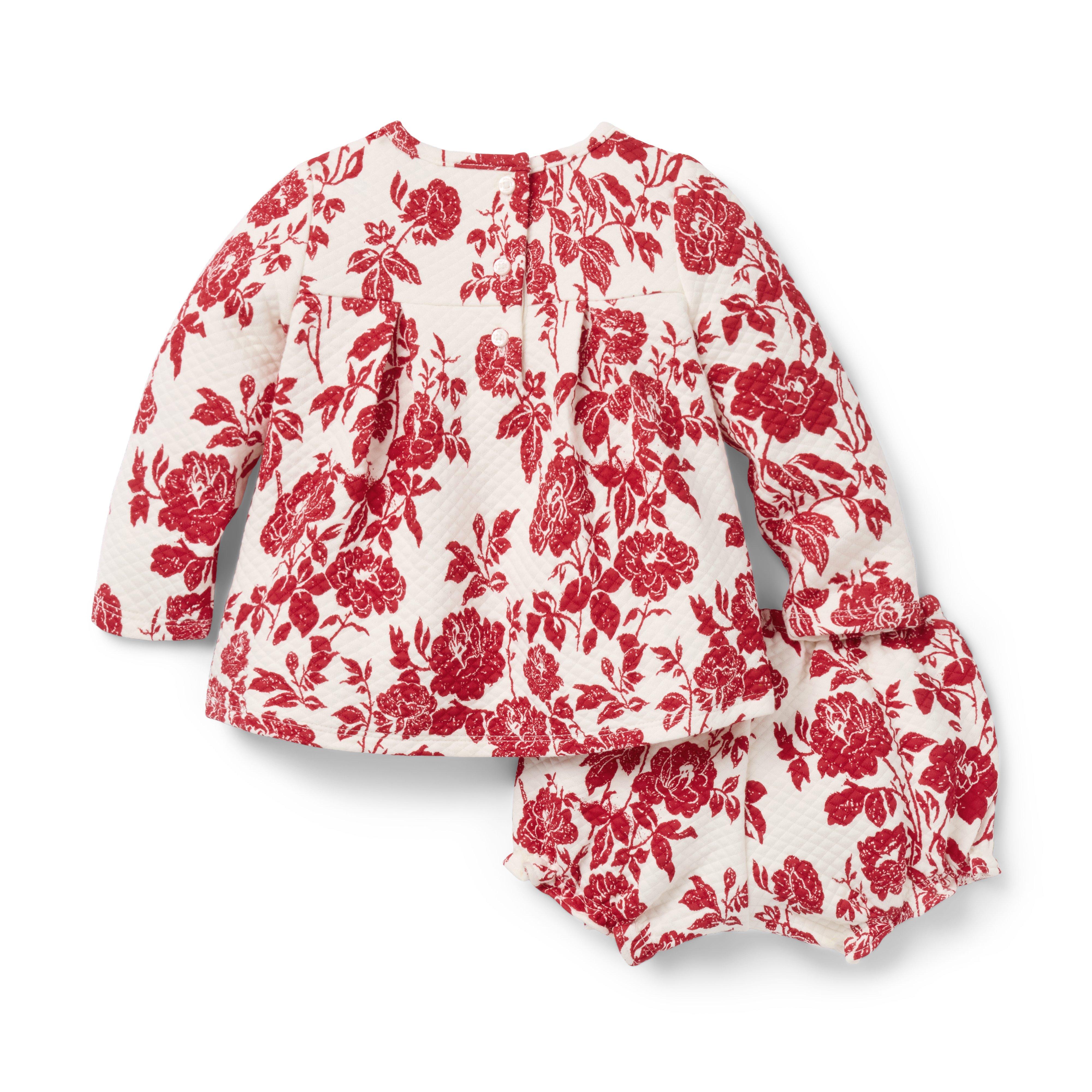 The Floral Quilted Bow Matching Baby Set image number 3