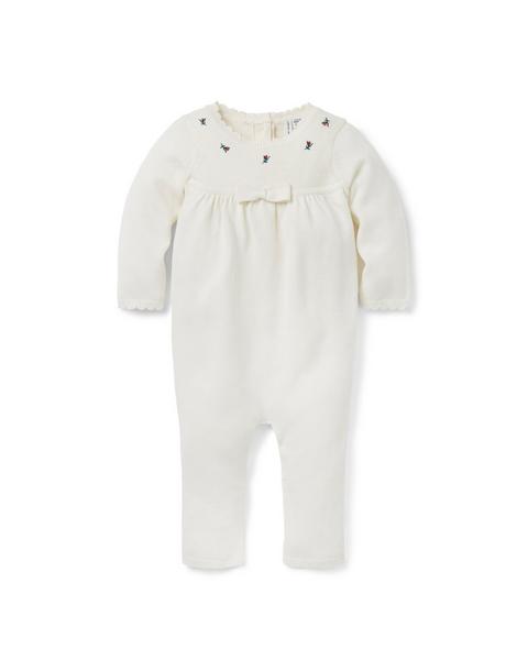 Baby Embroidered Floral One-Piece