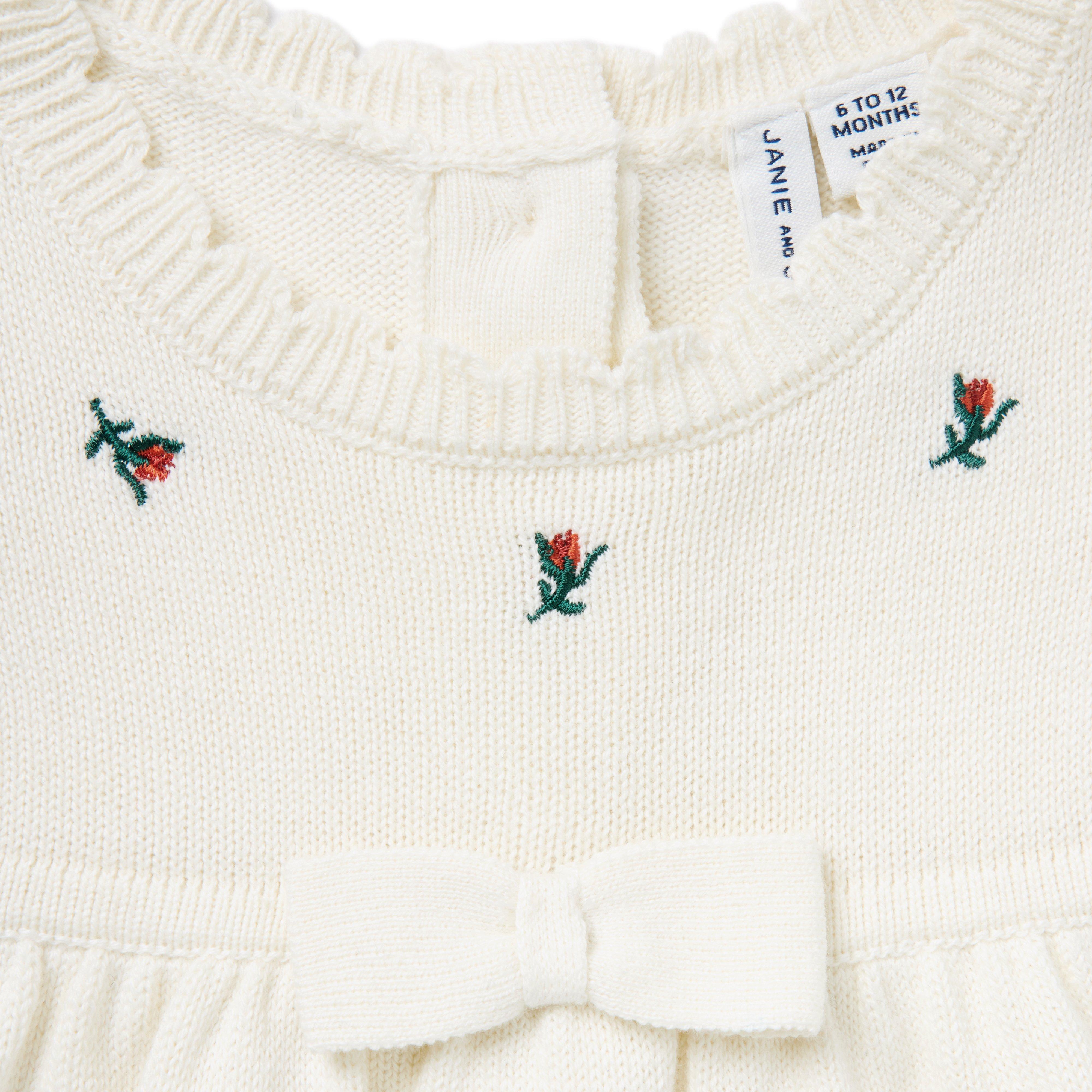 Baby Embroidered Floral One-Piece image number 1