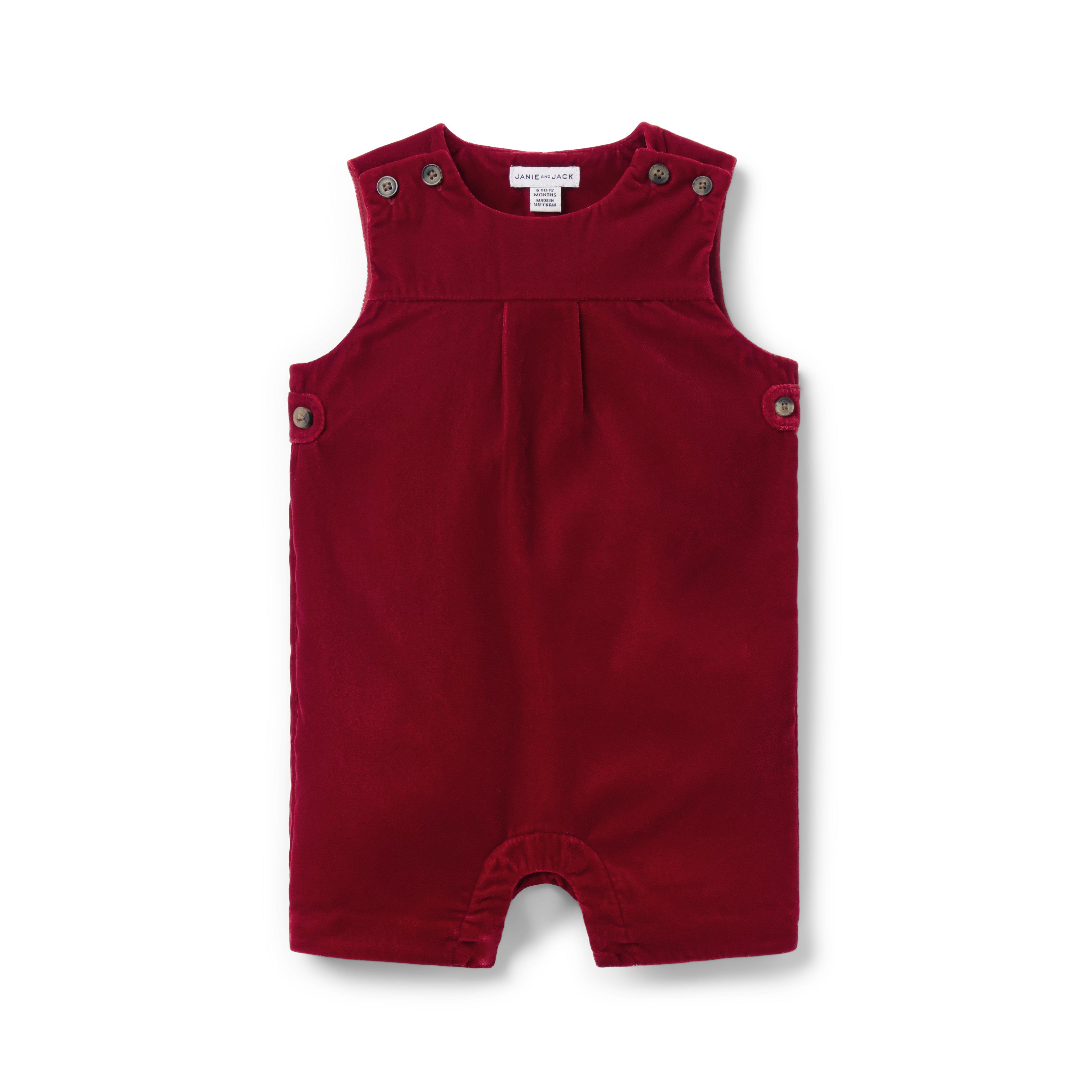 The Holiday Velvet Baby Romper