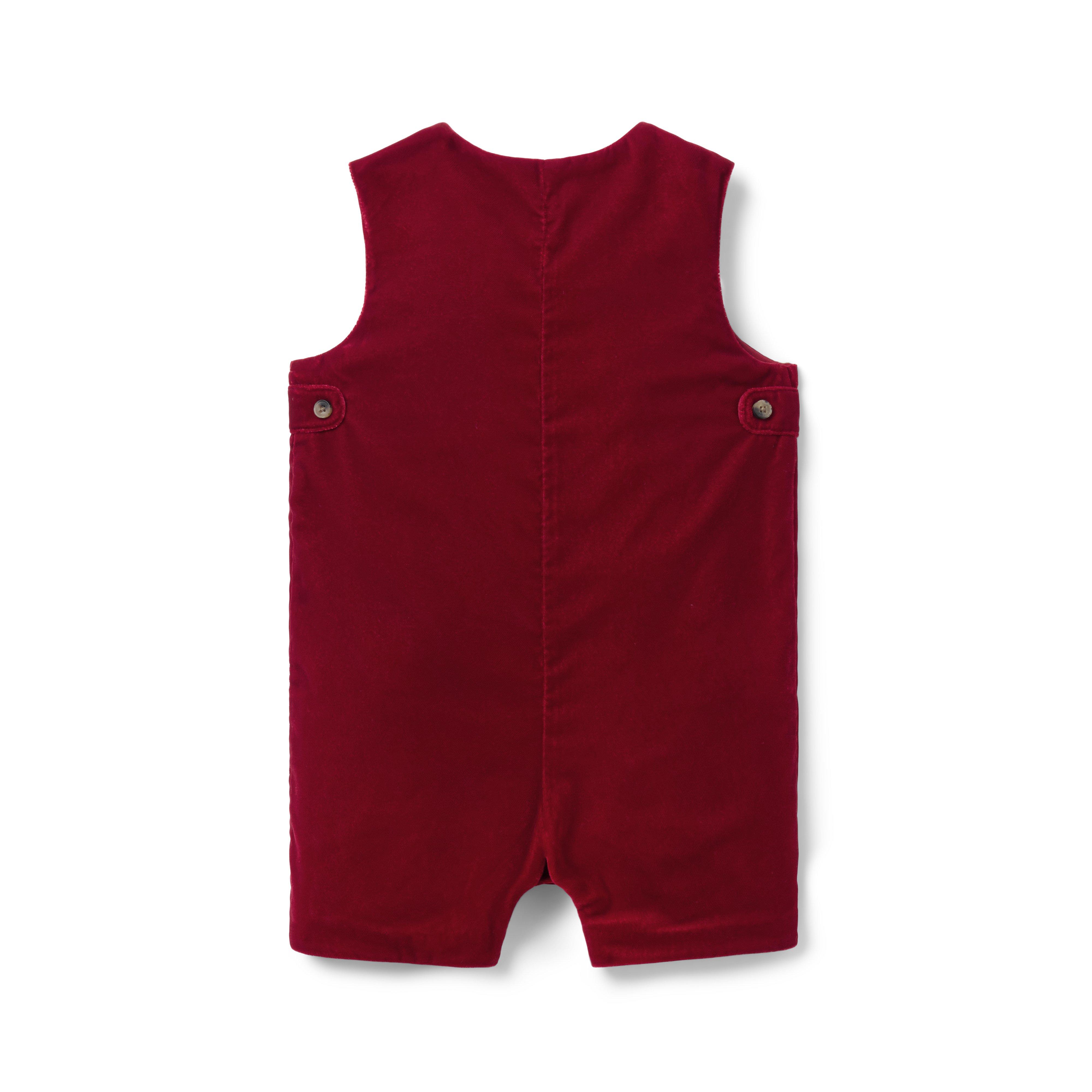 The Holiday Velvet Baby Romper image number 2