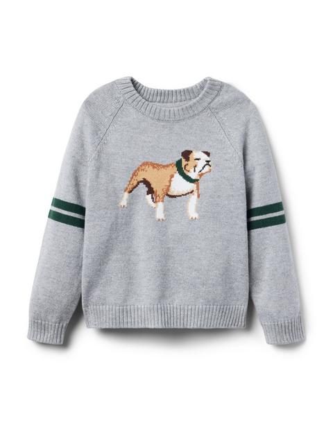 Bulldog Striped Sweater