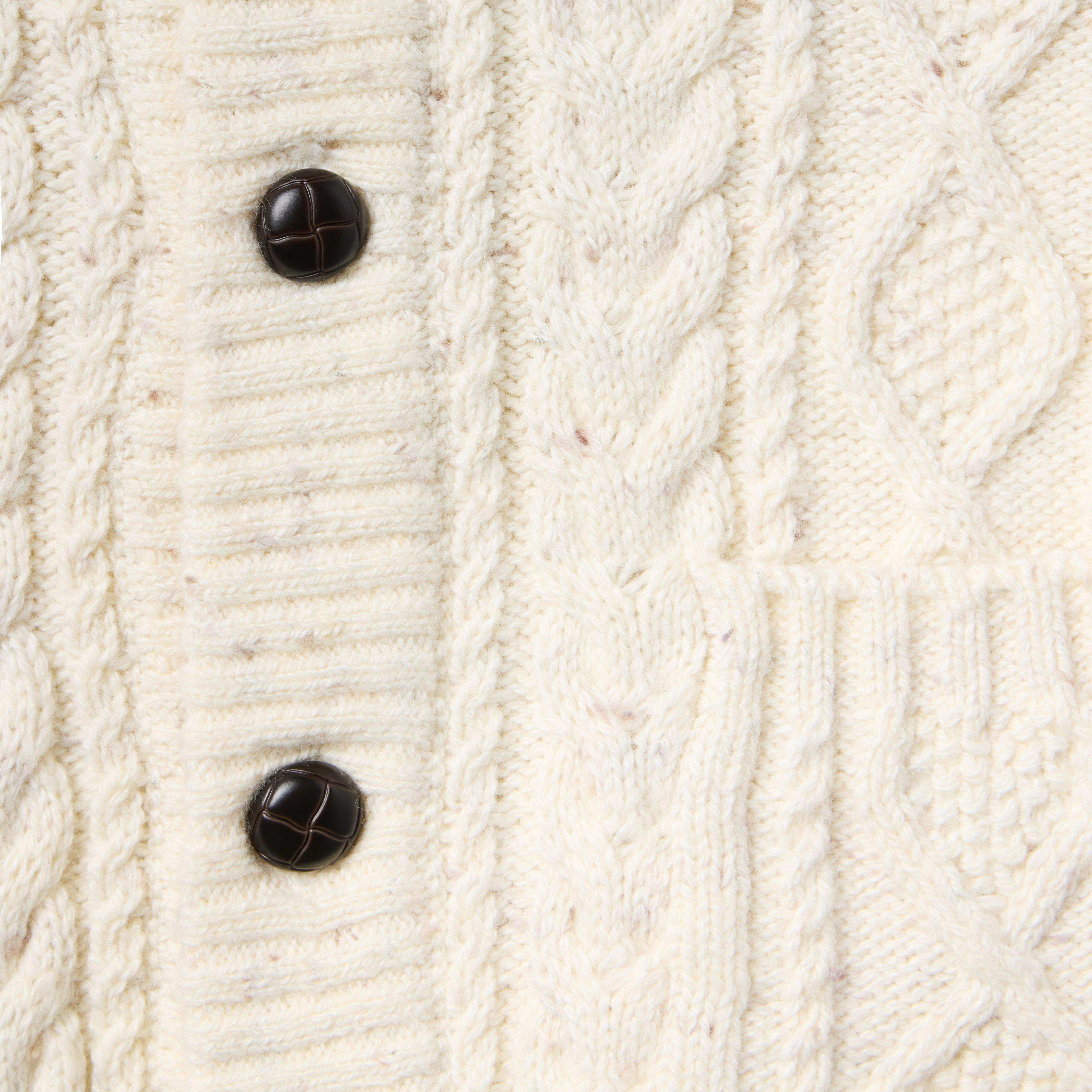Cable Knit Shawl Collar Cardigan image number 1