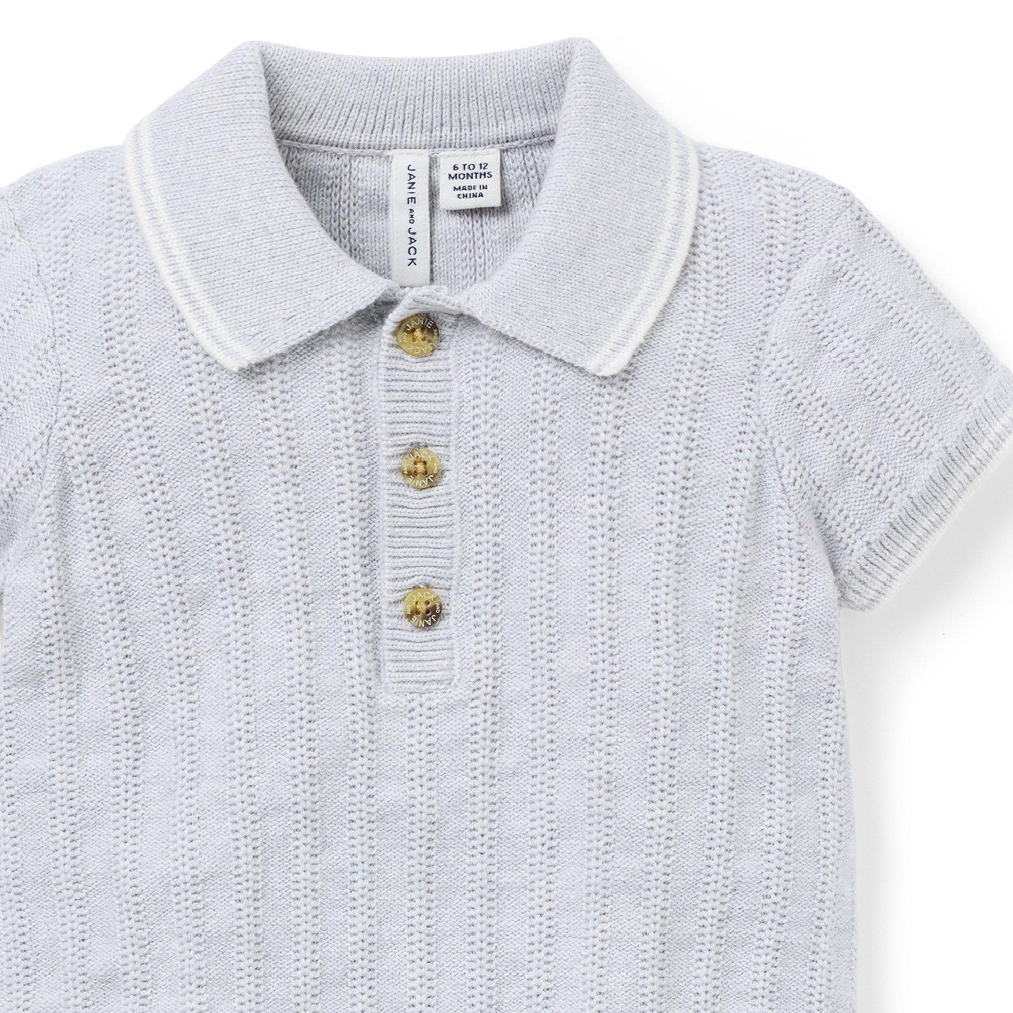 Baby Collared Knit Romper image number 1